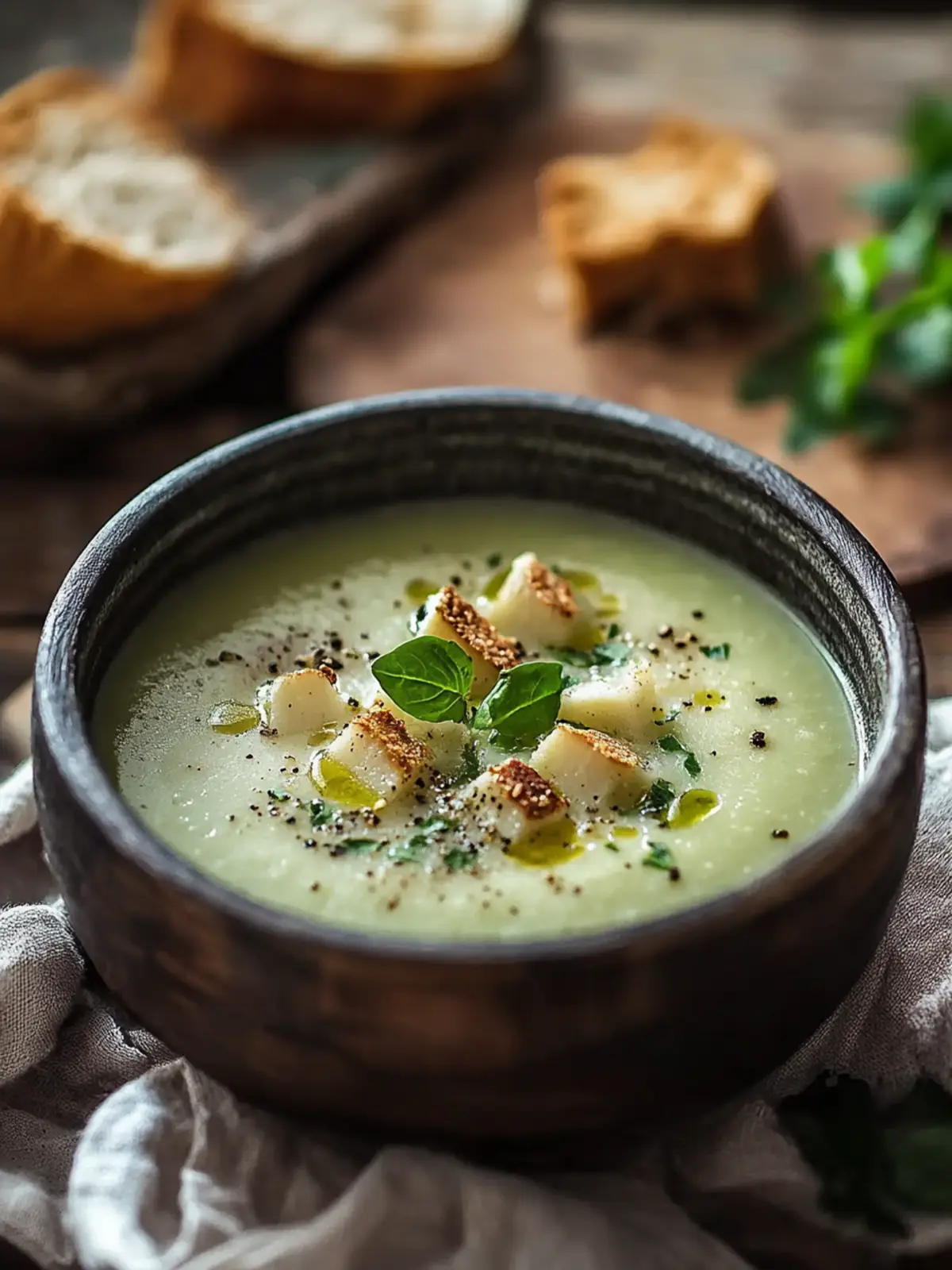 Ländliche Französische Knoblauchsuppe – Ein herzlicher Genuss 5 Ländliche Französische Knoblauchsuppe – Reichhaltige Rinderbrühe Delikatesse