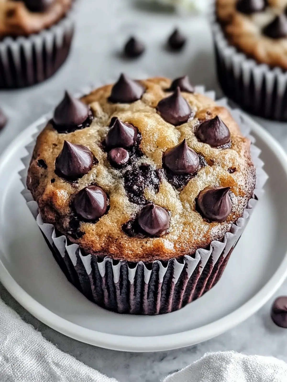 Schokoladenstückchen-Muffins: Fluffig, schnell und lecker! 4 Schokoladenstückchen-Muffins