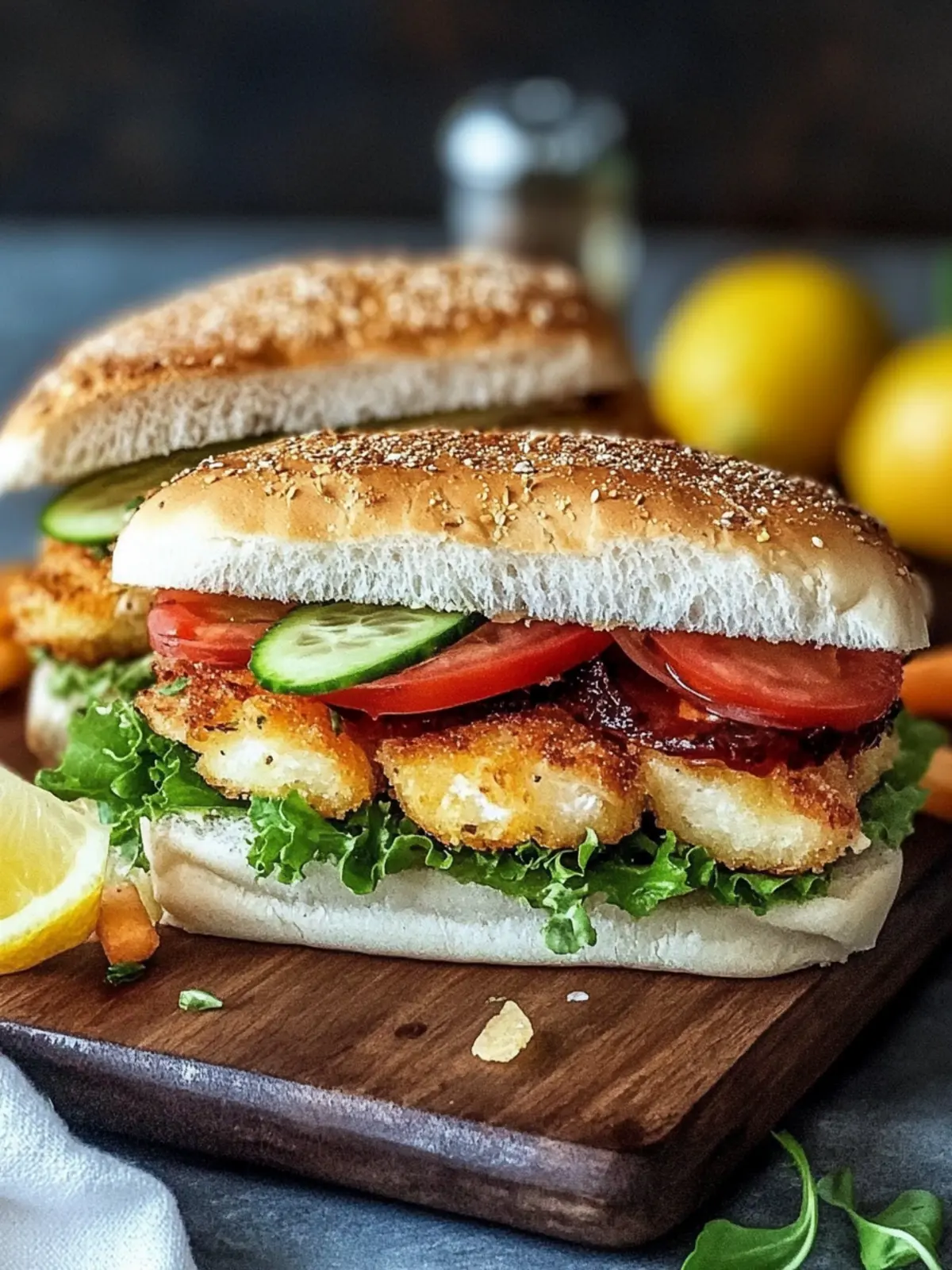 Knuspriges Zitronenpfeffer-Hühnchen-Sandwich für echte Genussmomente 3 Knuspriges Zitronenpfeffer-Hühnchen-Sandwich