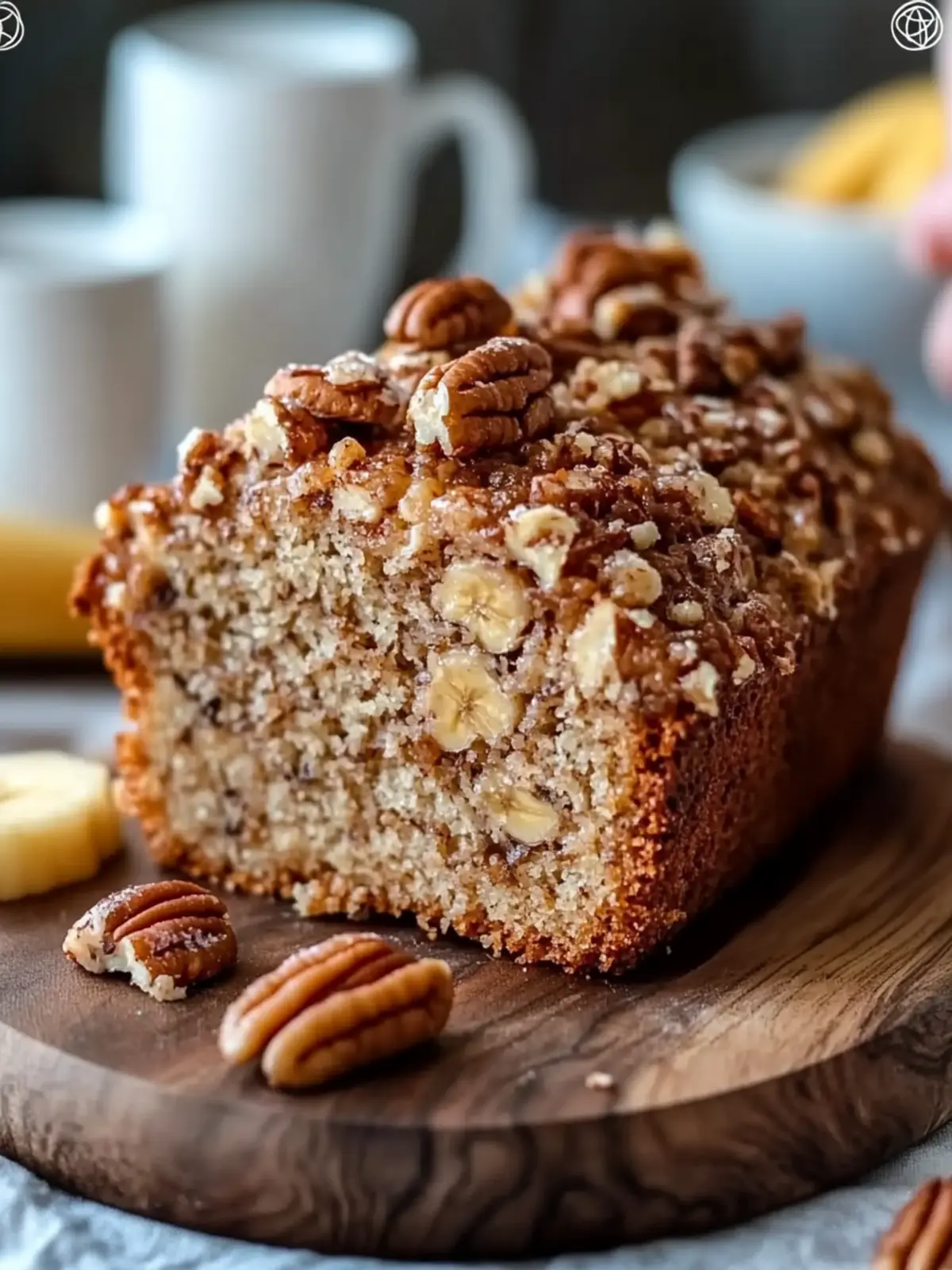 Braune Butter Bananenbrot Rezept mit knusprigen Pekannüssen 5 Braune Butter Bananenbrot Rezept mit einfacher knuspriger Pekannuss-Streusel-Topping