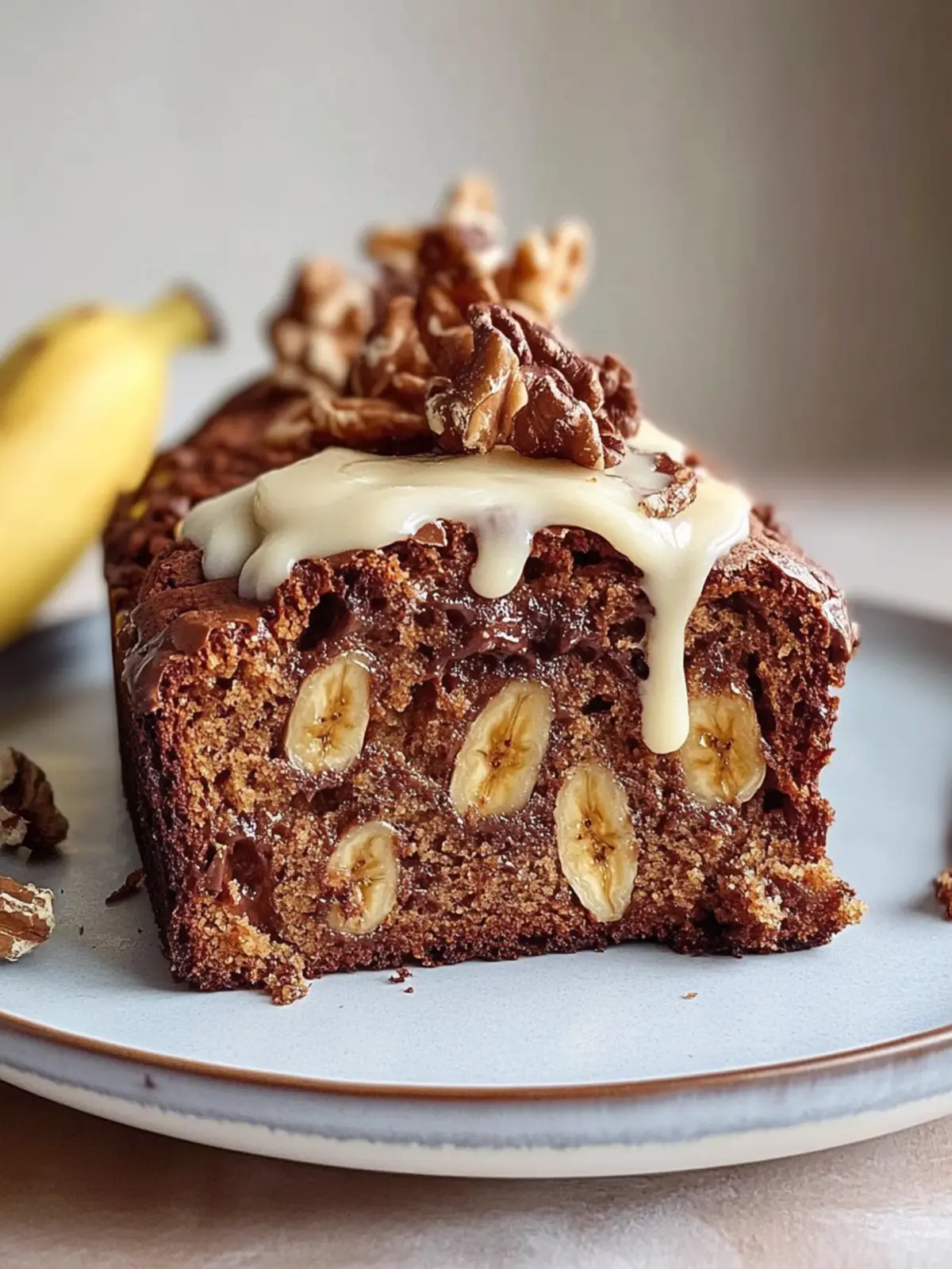 Köstliches Braune Butter Schokoladenstückchen Bananenbrot selbstgemacht 3 Braune Butter Schokoladenstückchen Bananenbrot