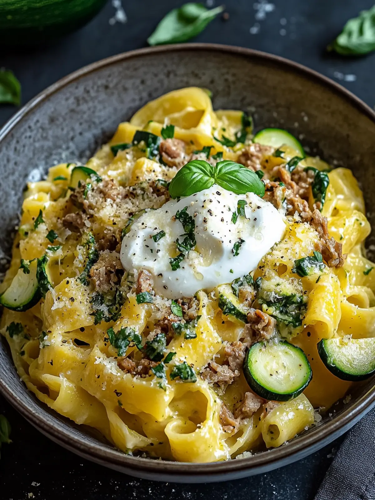 Hackfleischpasta mit Zucchini & Joghurt – Blitzschnell & Cremig 5 Hackfleischpasta mit Zucchini & Joghurt
