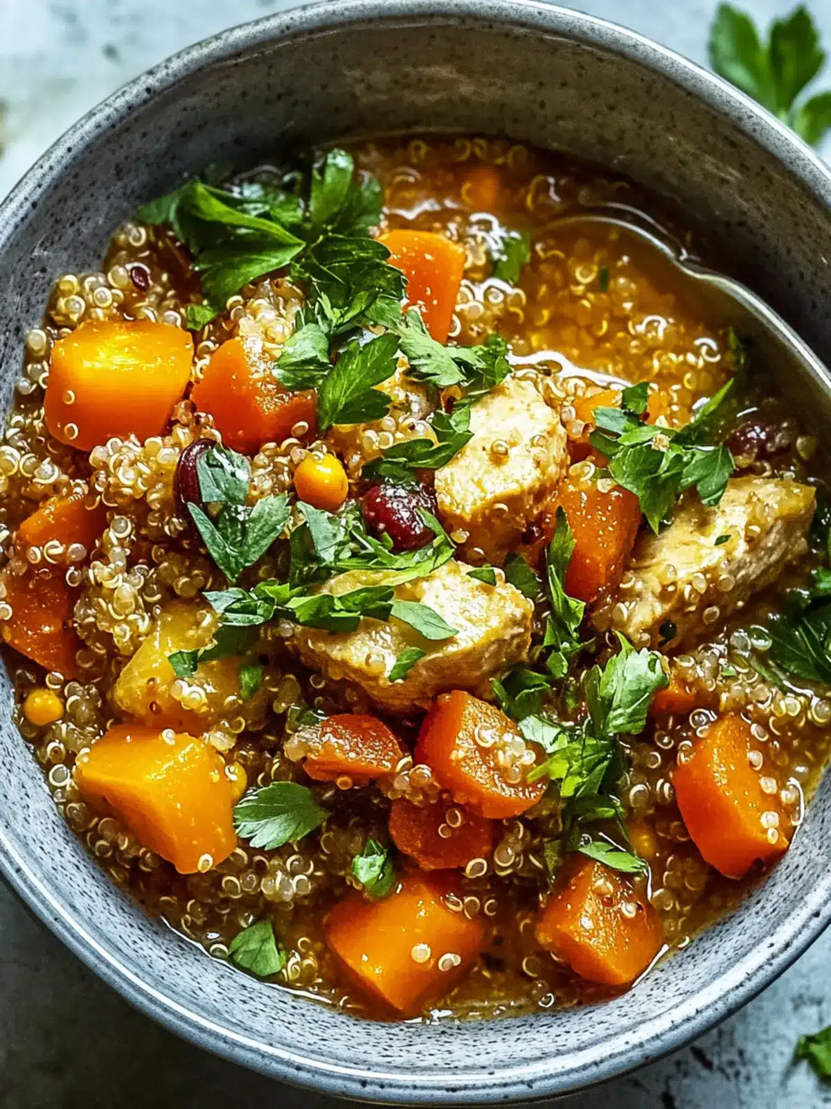 Hühnereintopf mit Quinoa und Kürbis für herbstliche Wohlfühlmomente 4 Hühnereintopf mit Quinoa und Kürbis