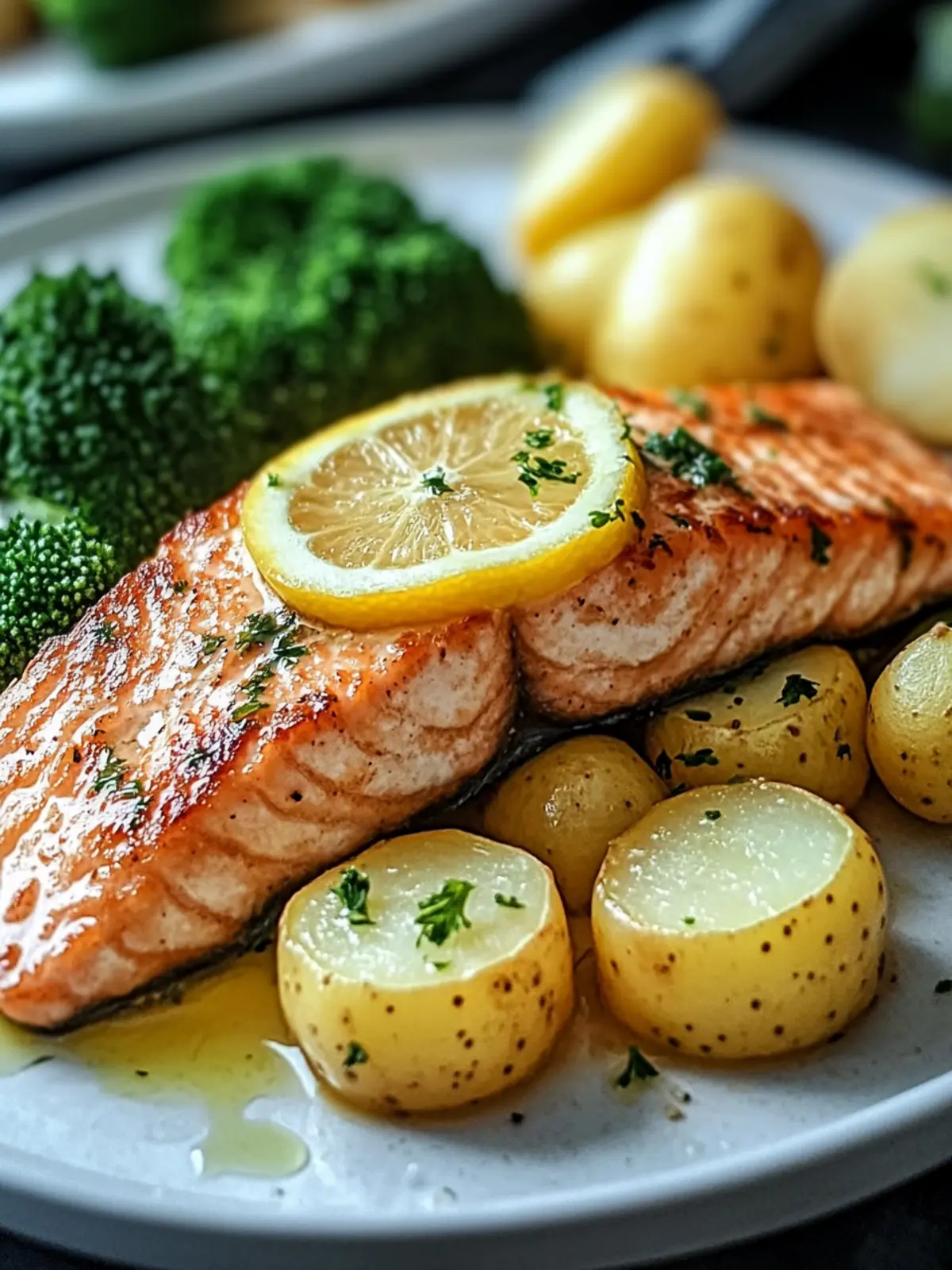 Perfekter Zitronen-Butter-Lachs mit Knusprigen Kartoffeln & Brokkoli 5 Perfekter Zitronen-Butter-Lachs: Knusprige Kartoffeln & Brokkoli