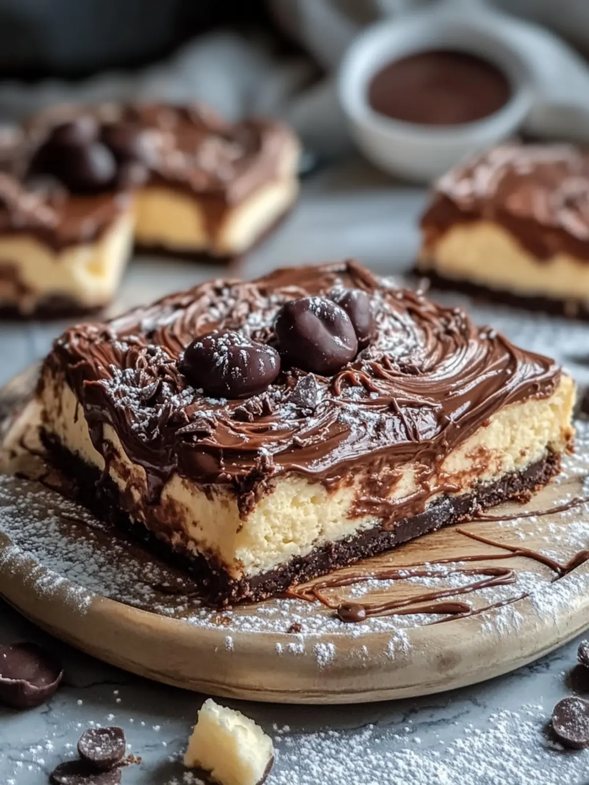 Nutella Käsekuchen Riegel – Einfach unwiderstehlich lecker 2 Nutella Käsekuchen Riegel