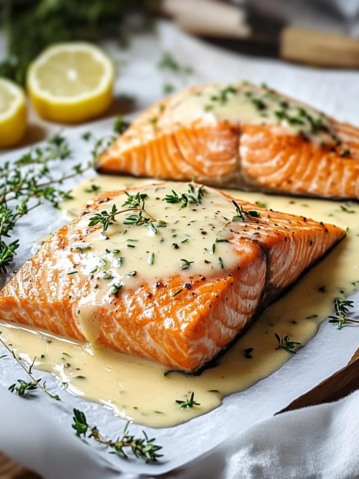 Cremiges Lachsfilet aus dem Ofen – Einfach & Genussvoll 2 Creamy salmon fillet from the oven