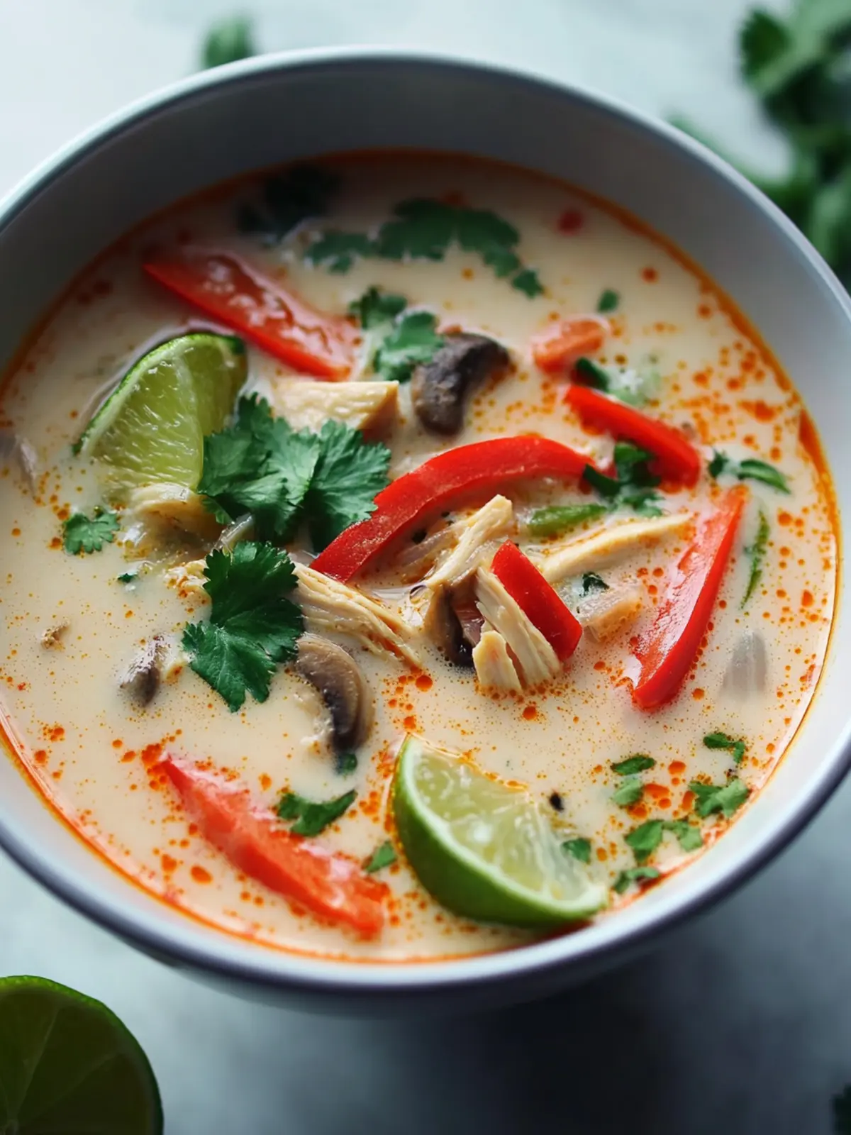 Schongarer Thai Kokos Hähnchen Suppe