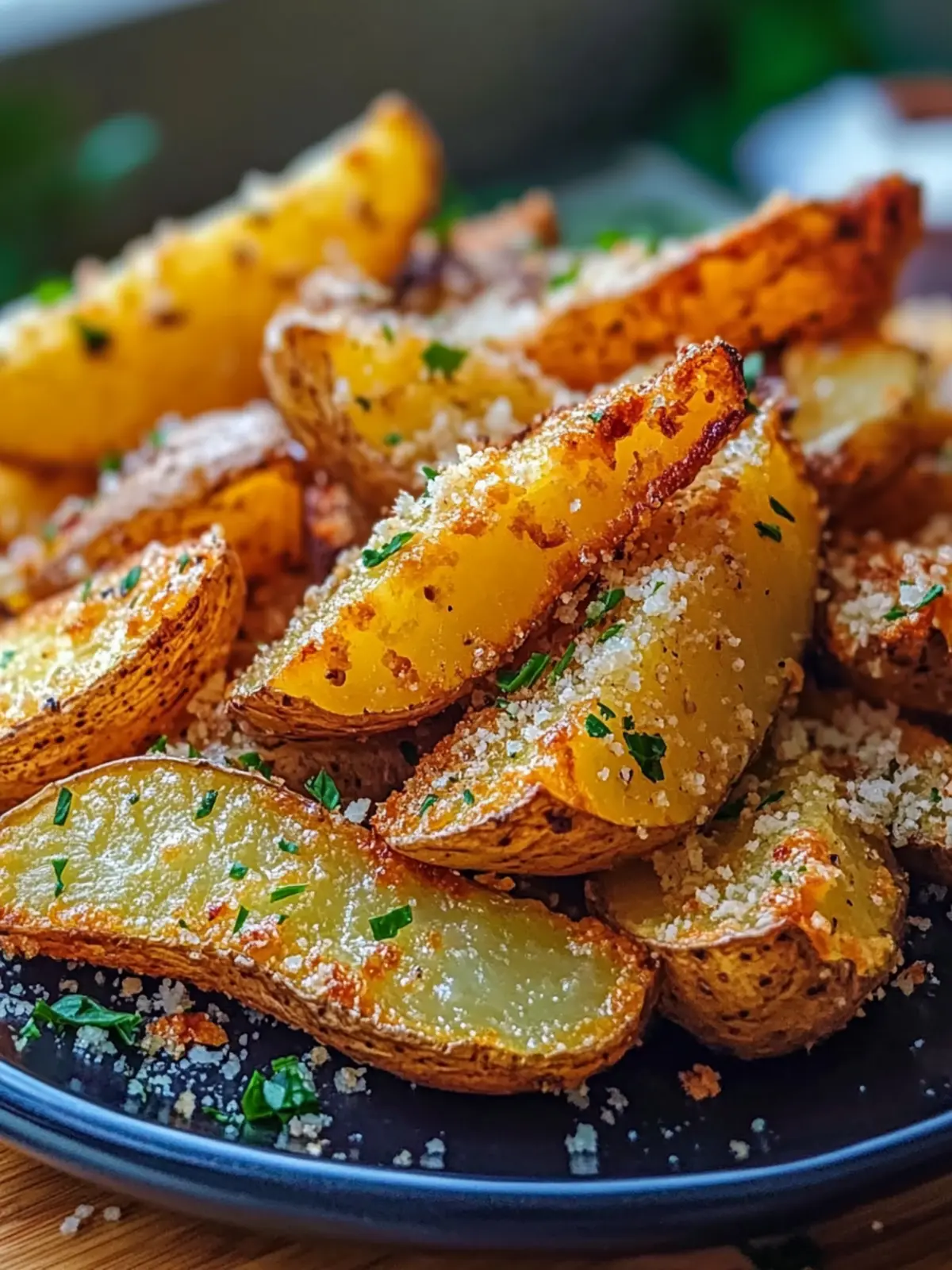 Knusprige Knoblauch Parmesan Kartoffelspalten für Jeden Tag 5 Crispy Garlic Parmesan Potato Wedges