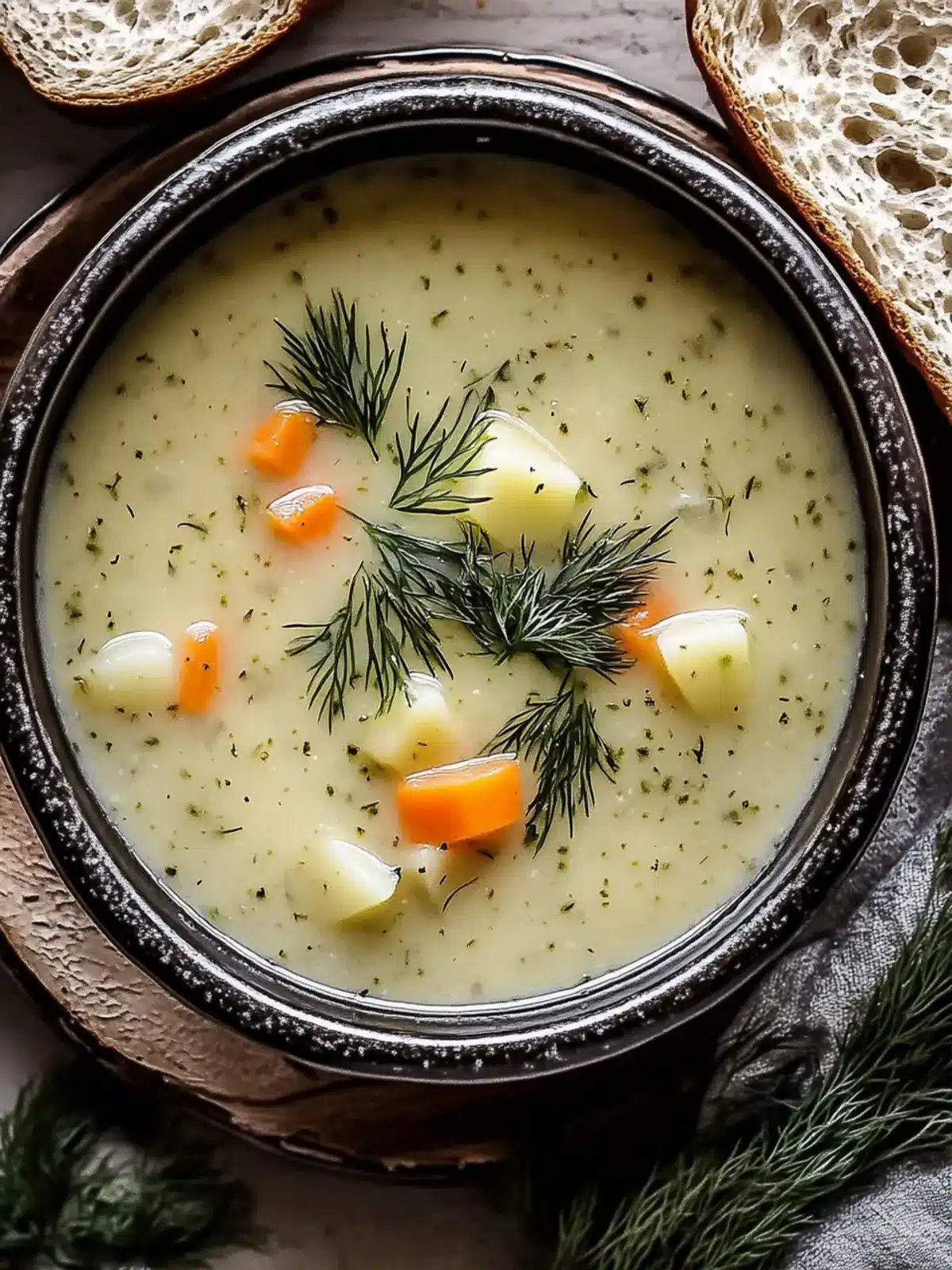 Cremige polnische Dill-Suppe für gemütliche Abende zuhause 5 Cremige polnische Dill-Suppe