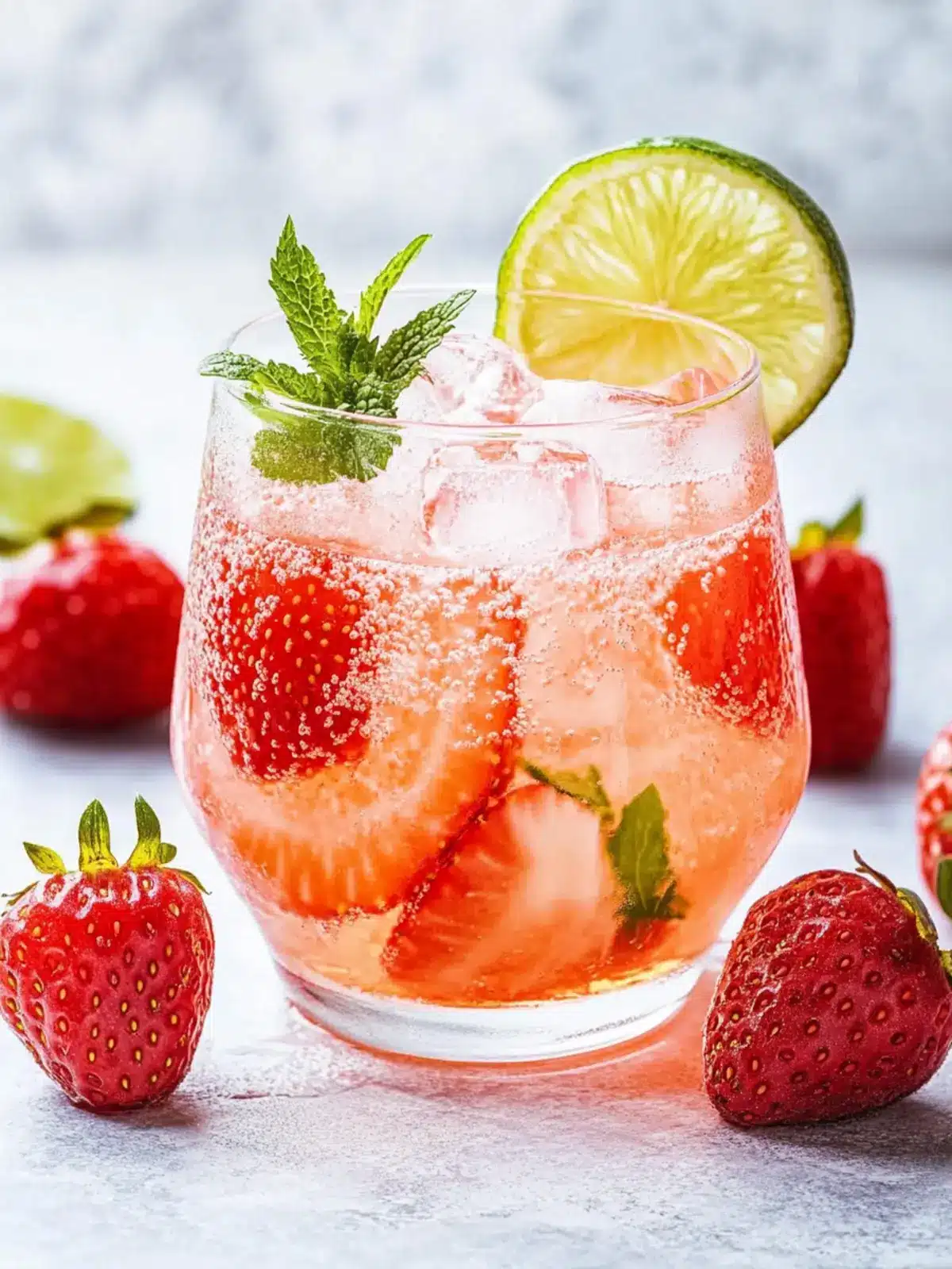 Erdbeer-Limetten-Wodka-Zerschmetterer: Erfrischender Genuss! 3 Erdbeer-Limetten-Wodka-Zerschmetterer