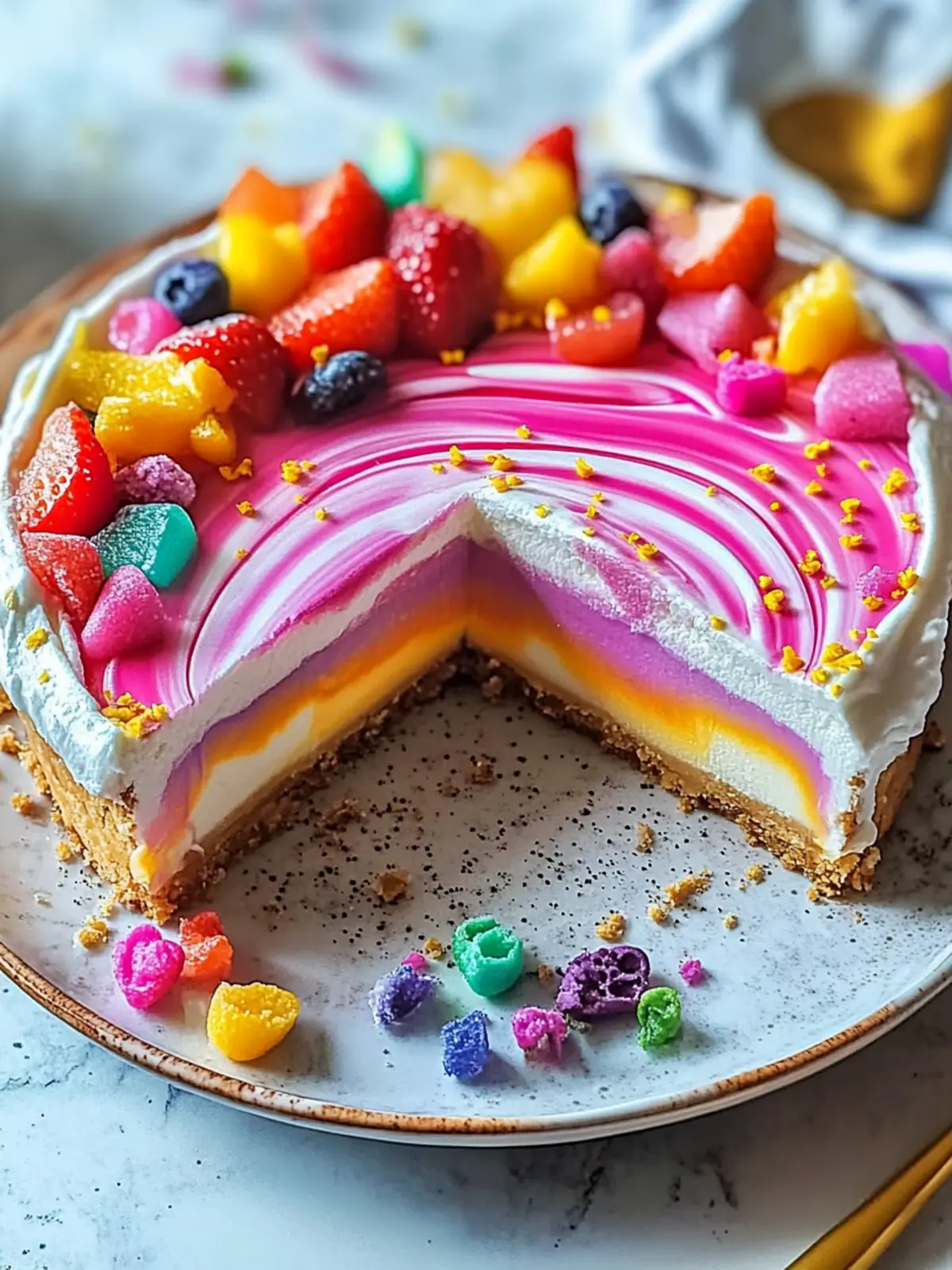 Erstelle eine magische Regenbogen-Torte für bunte Genussmomente 3 Erstelle eine magische Regenbogen-Torte