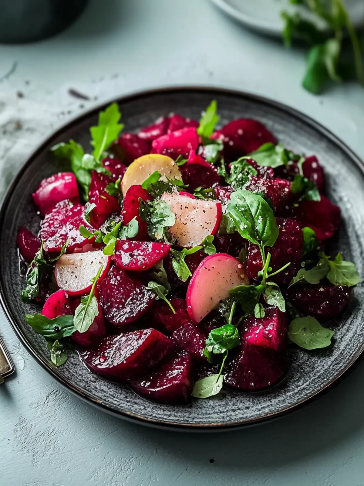 Einfach köstlicher Rote-Bete-Salat mit Feta und Walnüssen 4 Einfach köstlicher Rote-Bete-Salat