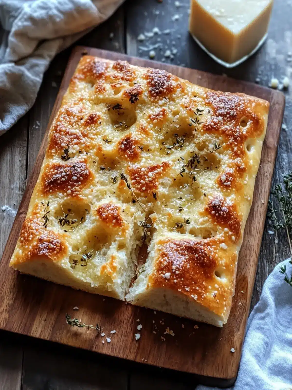Knoblauch Parmesan Focaccia Brot – Schnell und Verführerisch! 4 Knoblauch Parmesan Focaccia Brot