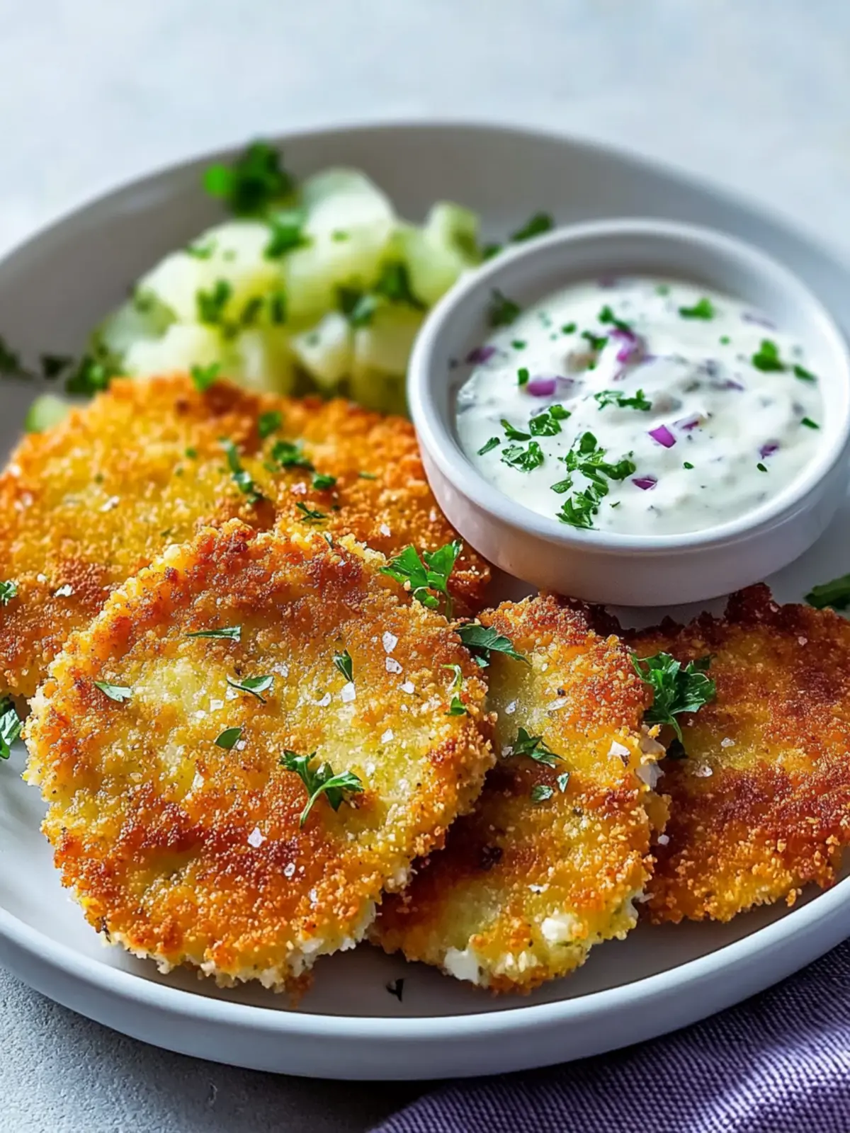 Knusprige Kohlrabi Schnitzel Airfryer – Gesund & Lecker genießen 4 Knusprige Kohlrabi Schnitzel Airfryer