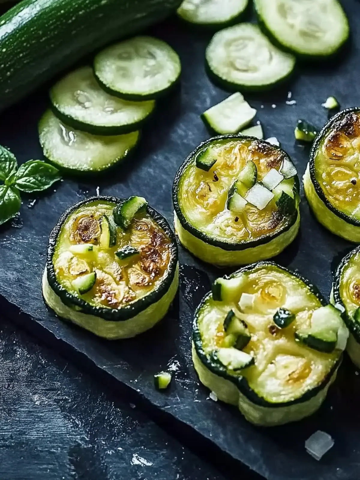 Einfache Zucchini-Knoblauch-Häppchen: Knuspriger Snack Genuss 3 Einfache Zucchini-Knoblauch-Häppchen