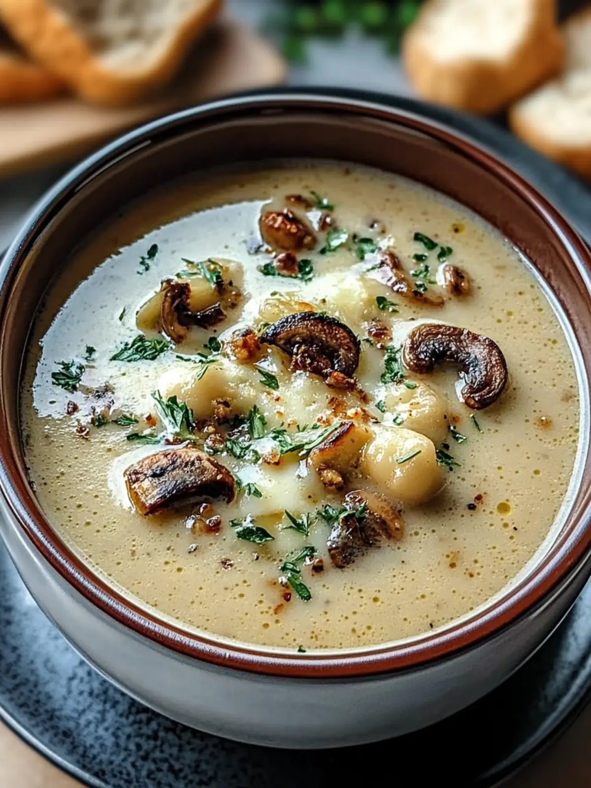 Cremige Pilzsuppe für die Seele: Einfach und Lecker! 3 Cremige Pilzsuppe