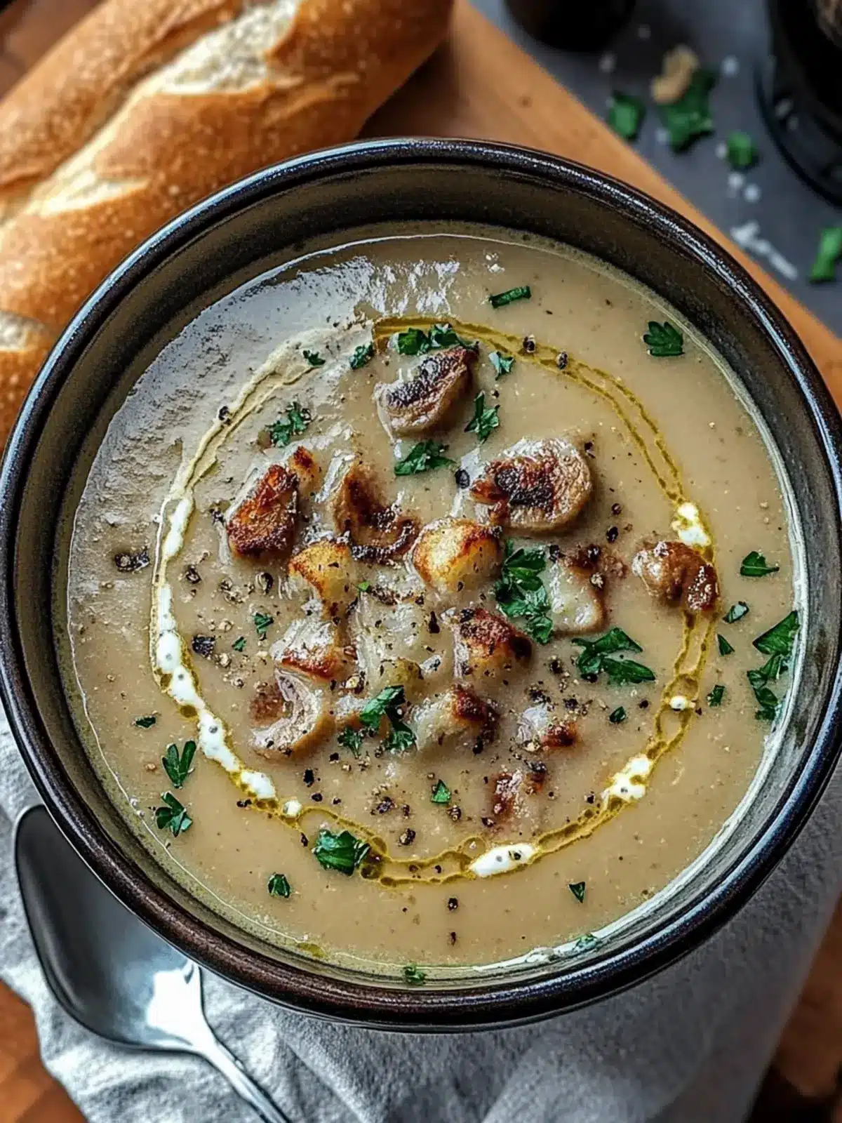Cremige Pilzsuppe für die Seele: Einfach und Lecker! 4 Cremige Pilzsuppe