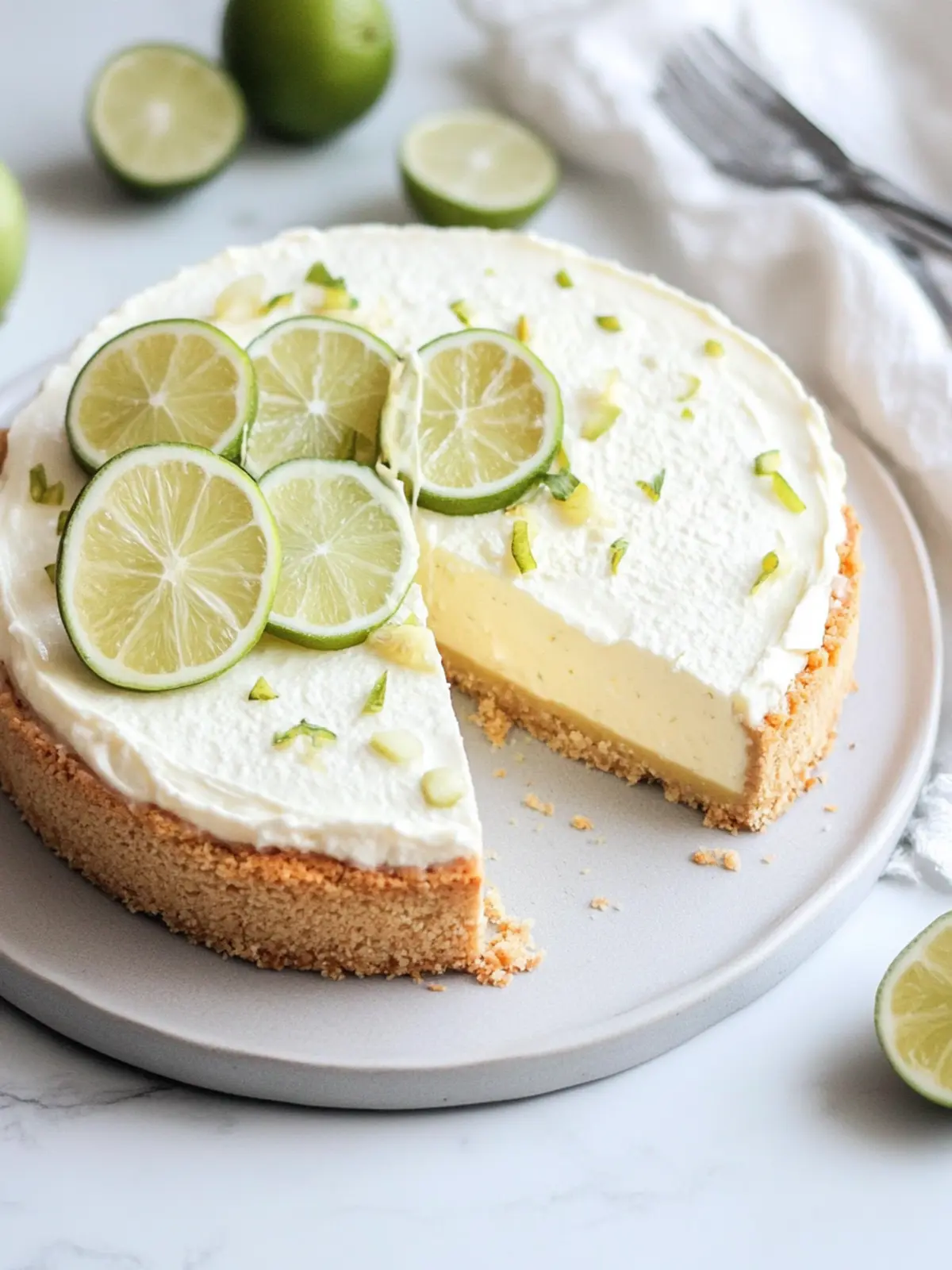 Limetten- und Ingwer-Käsekuchen: Einfaches No-Bake Vergnügen 2 Limetten- und Ingwer-Käsekuchen