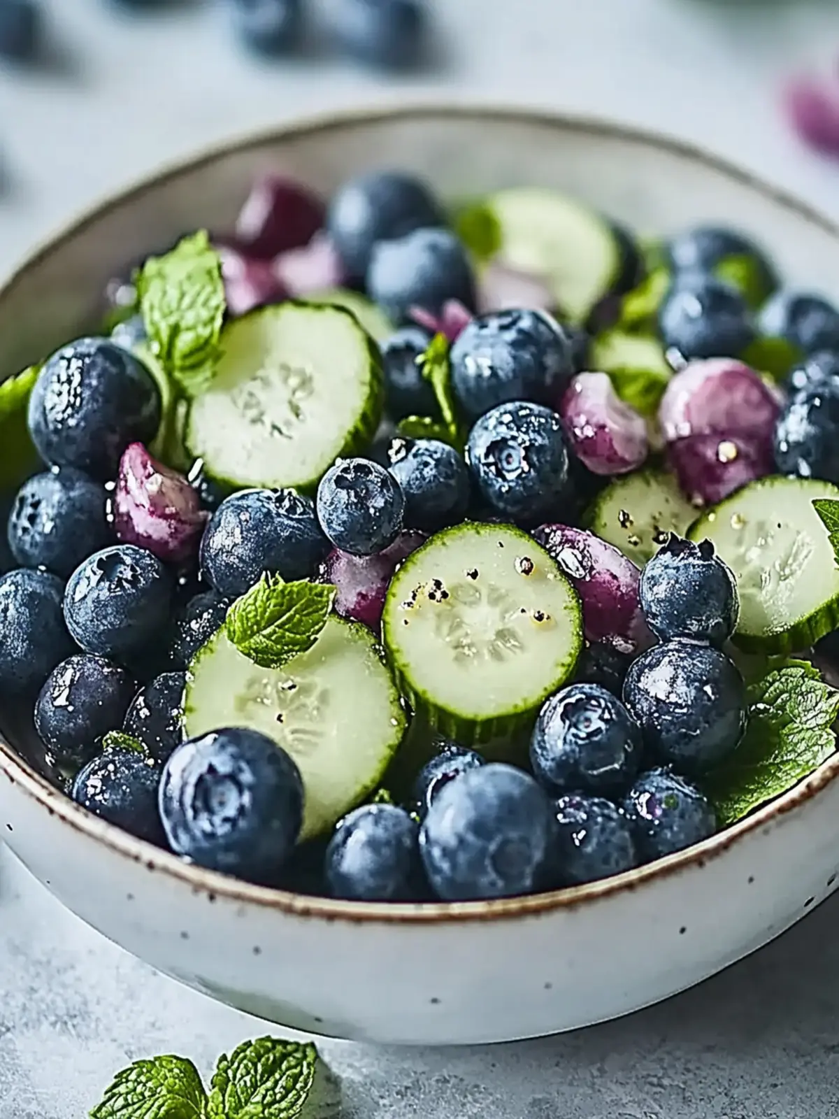 Frischer Gurken-Blaubeer-Salat: Leicht, frisch und köstlich 5 Frischer Gurken-Blaubeer-Salat
