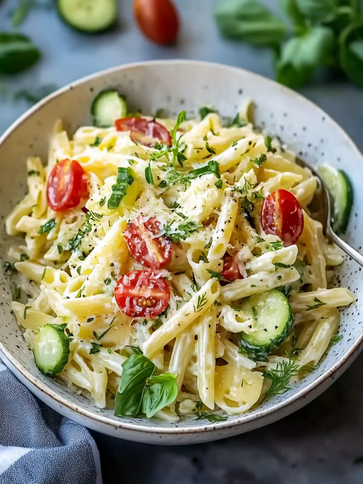 Gesunder Gurken-Pasta-Salat: Erfrischend leicht für den Sommer 4 Gesunder Gurken-Pasta-Salat