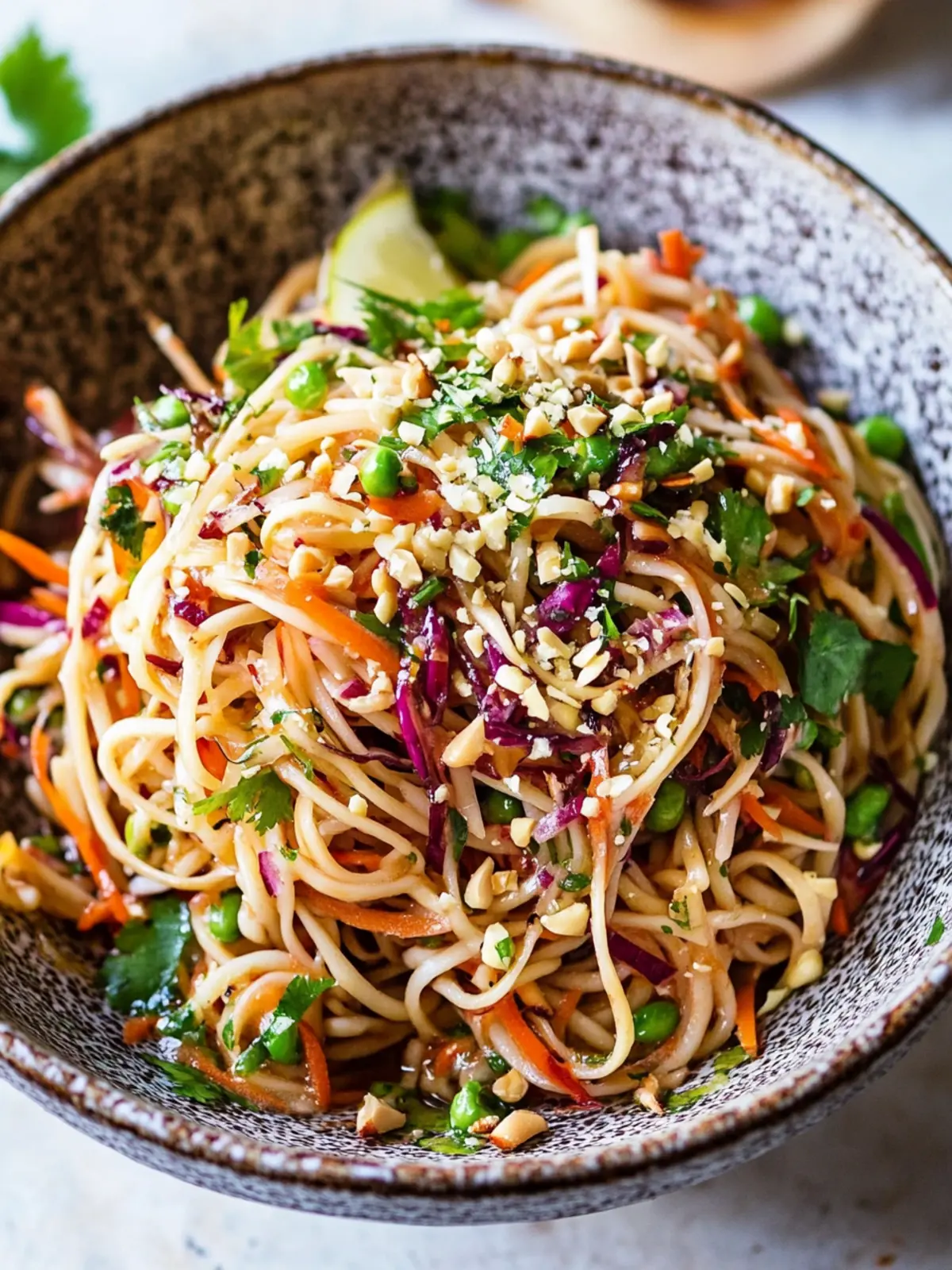 Asiatischer Nudelsalat mit Erdnussdressing für frische Sommer-Momente 4 Asiatische Nudelsalat mit Erdnussdressing (VIDEO)