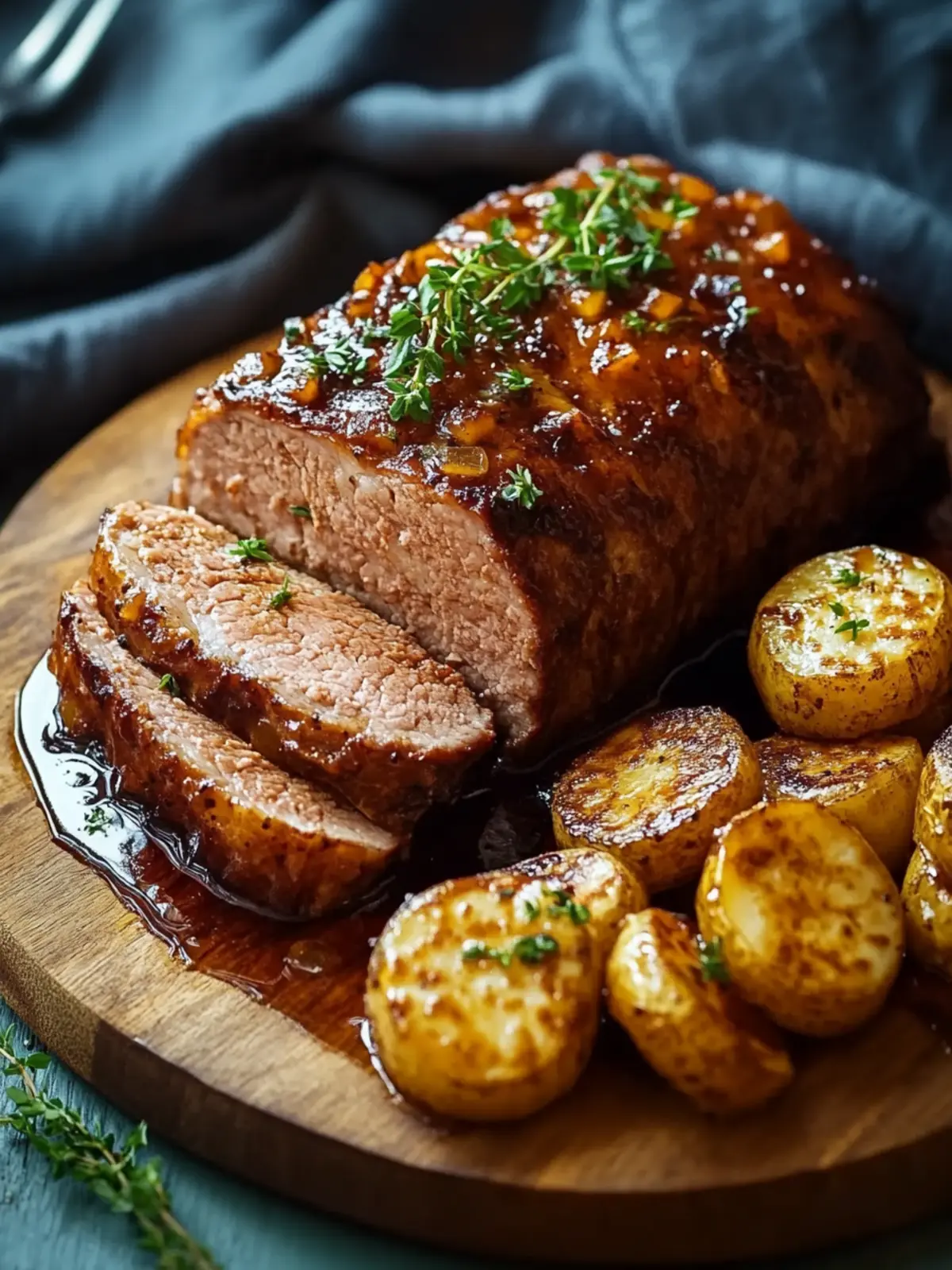 Herzhafter Hackbraten mit Ofenkartoffeln für Familienfeiern 4 Herzhafter Hackbraten mit Ofenkartoffeln