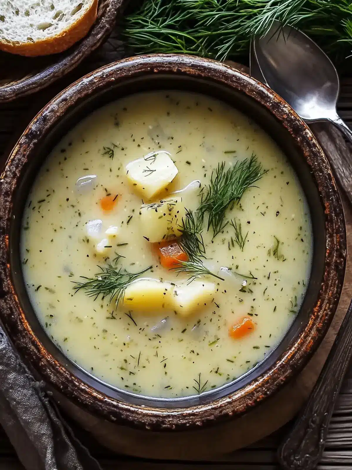 Cremige polnische Dill-Suppe für gemütliche Abende zuhause 3 Cremige polnische Dill-Suppe