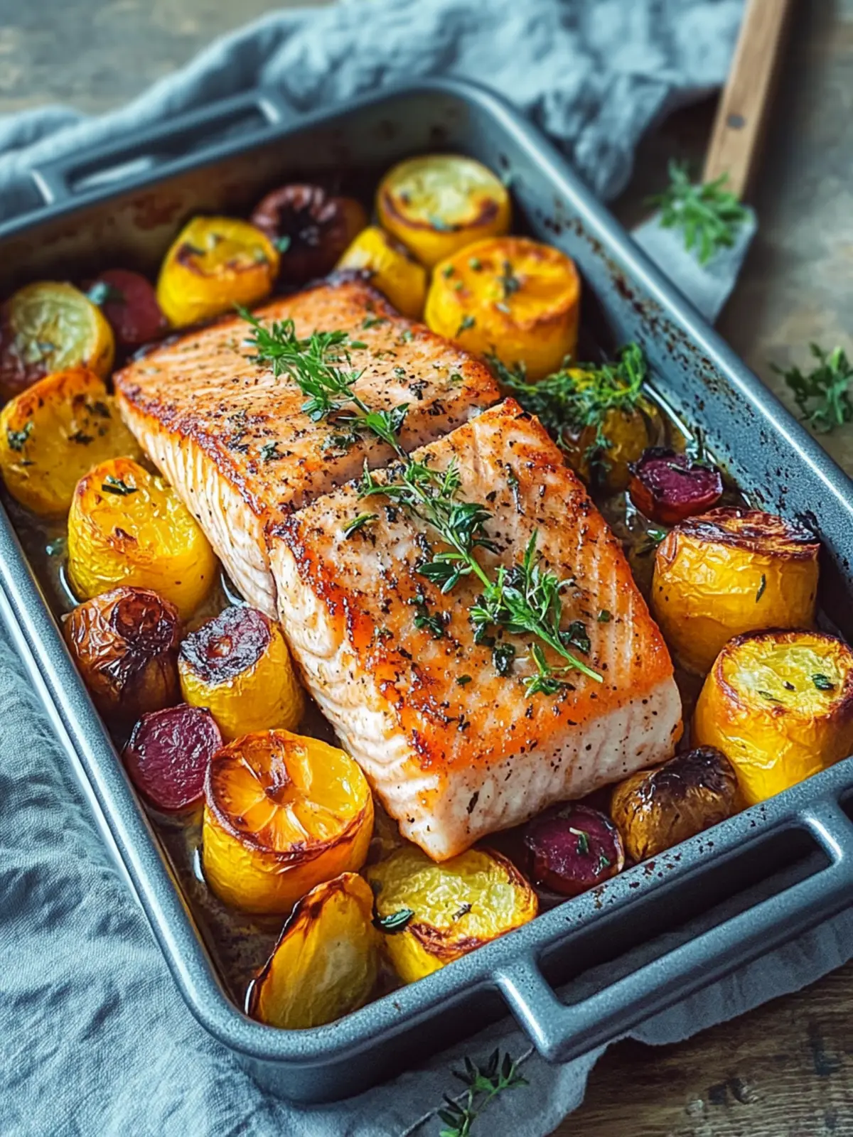 Lachs aus dem Ofen mit Gemüse: Gesund und schnell zubereitet 3 Lachs aus dem Ofen mit Gemüse