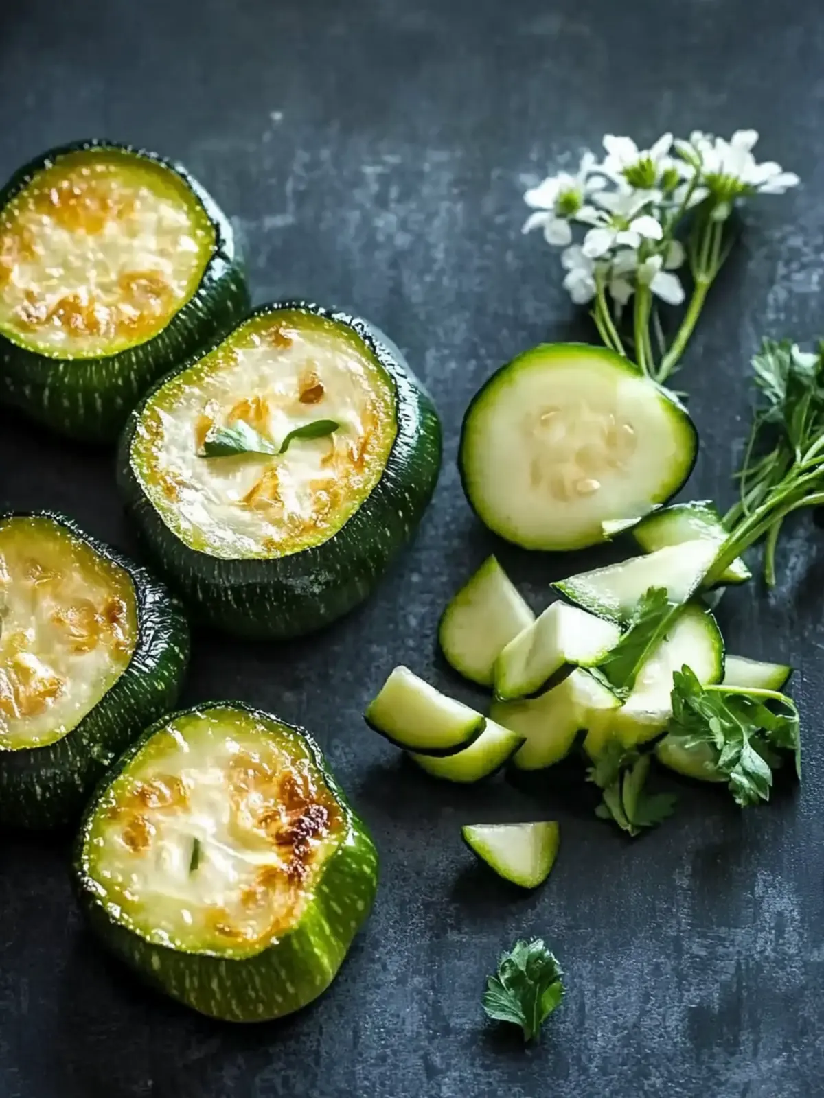 Einfache Zucchini-Knoblauch-Häppchen: Knuspriger Snack Genuss 4 Einfache Zucchini-Knoblauch-Häppchen