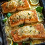 Krosse im Ofen gebackene Parmesan-Krustenlachsfilets in 25 Min 42 Krosse im Ofen gebackene Parmesan-Krustenlachsfilets