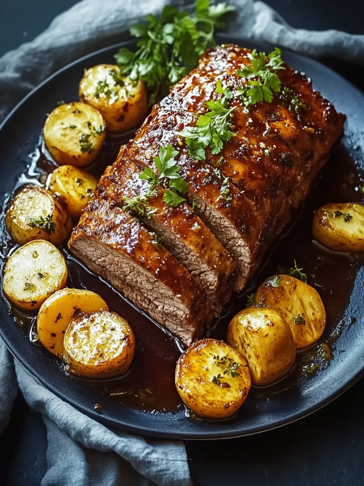 Herzhafter Hackbraten mit Ofenkartoffeln für Familienfeiern 3 Herzhafter Hackbraten mit Ofenkartoffeln