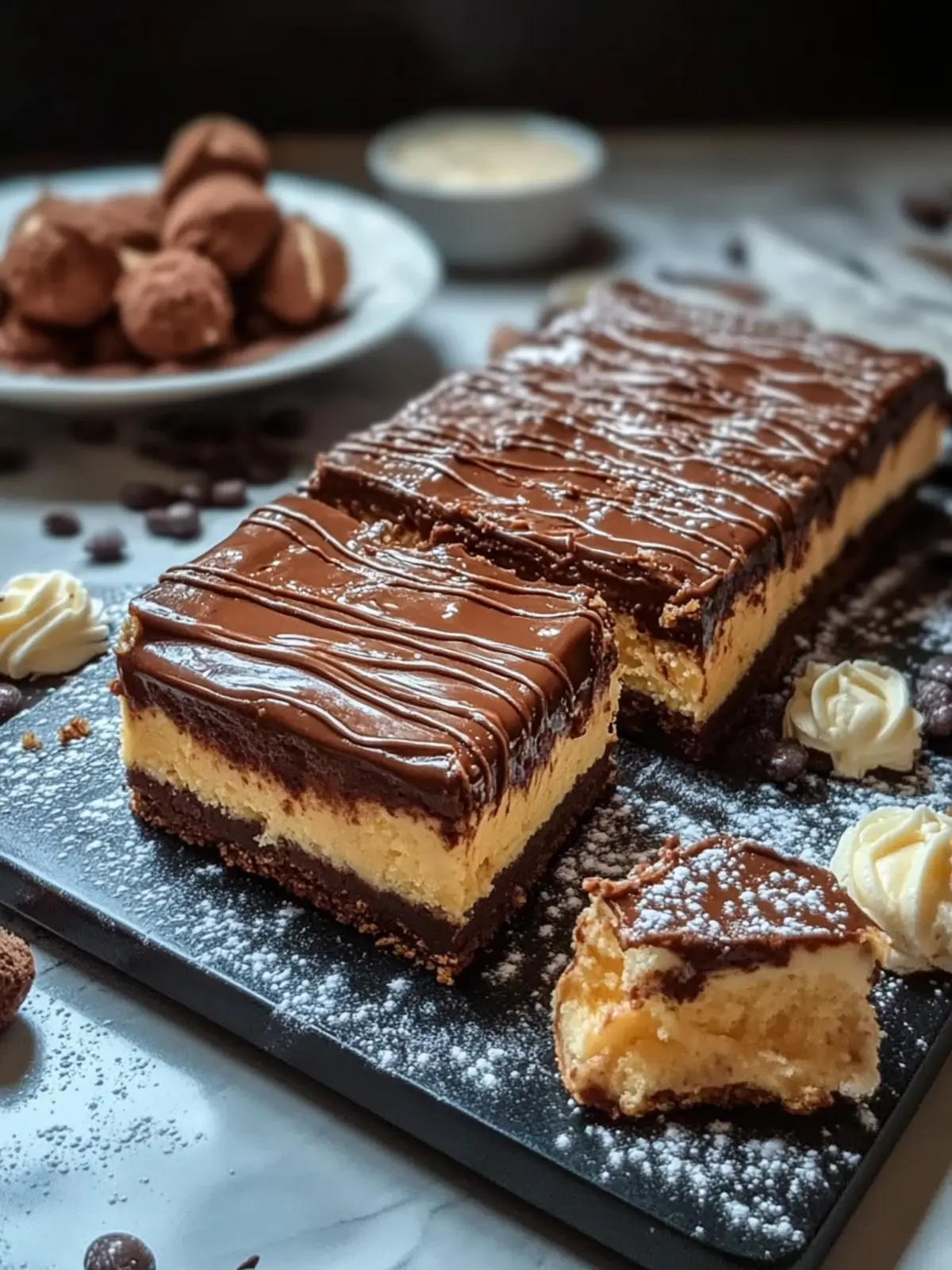 Nutella Käsekuchen Riegel – Einfach unwiderstehlich lecker 4 Nutella Käsekuchen Riegel