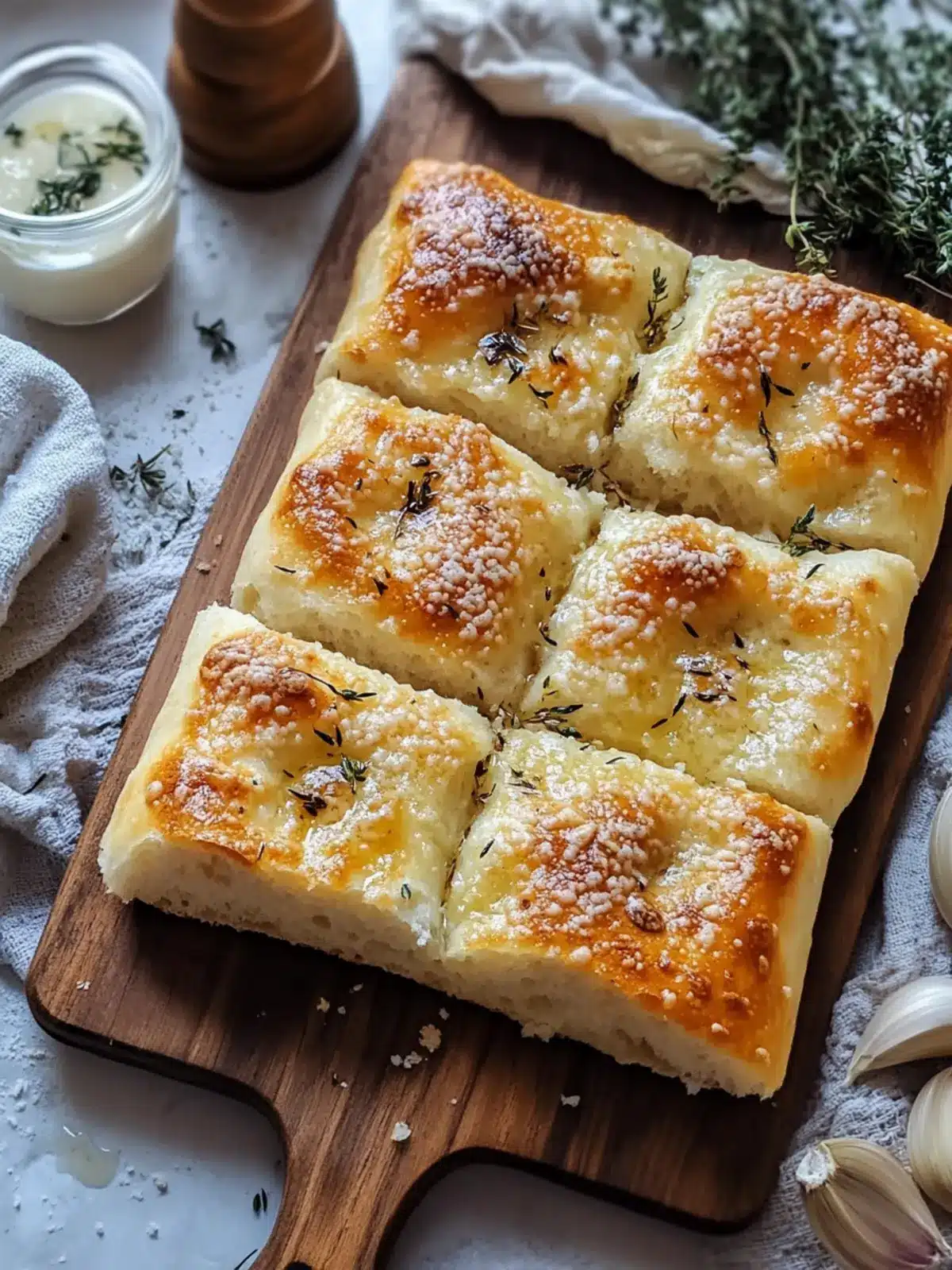 Knoblauch Parmesan Focaccia Brot – Schnell und Verführerisch! 2 Knoblauch Parmesan Focaccia Brot