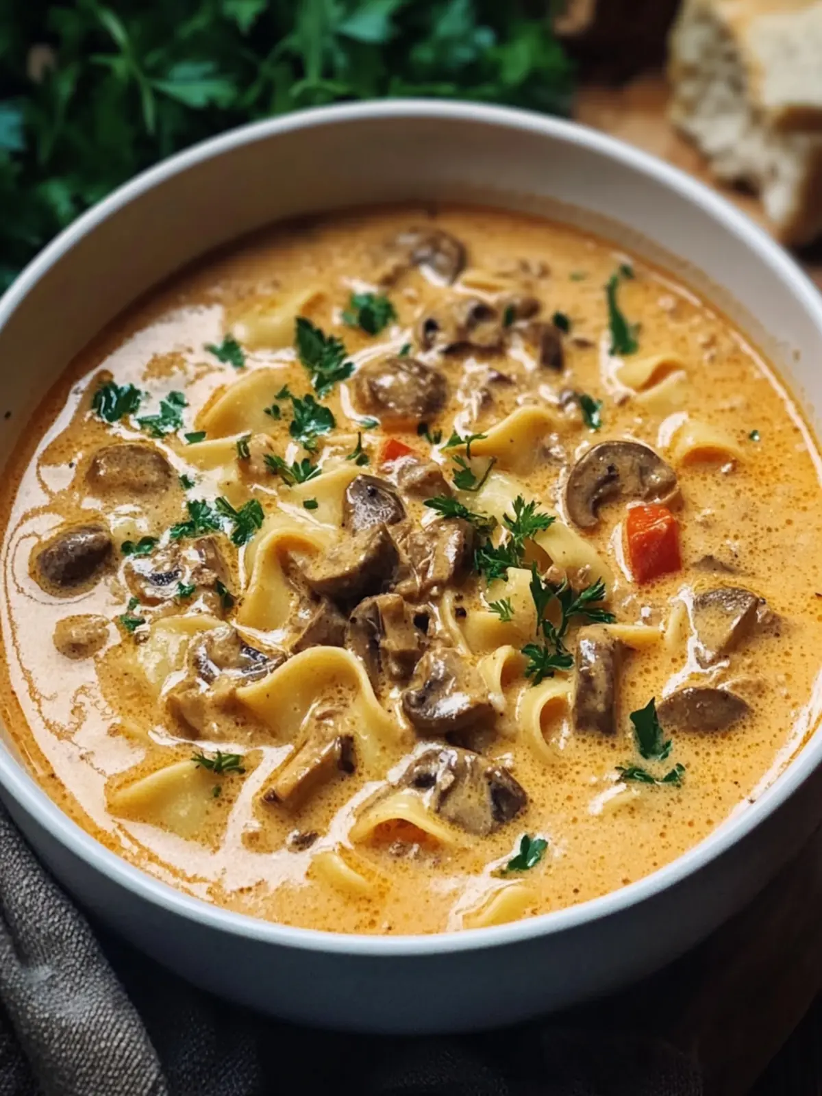 Herzhafte Stroganoff Hack Suppe für kalte Tage genießen 2 Stroganoff Hack Suppe