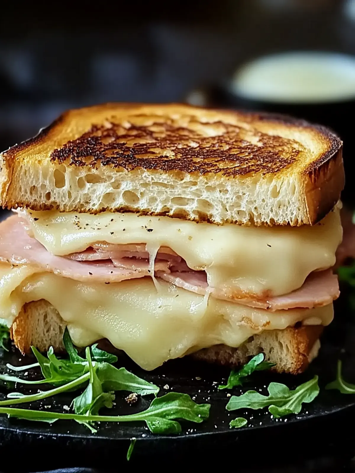 Klassischer französischer Croque Monsieur für ein genussvolles Mittagessen 2 Klassischer französischer Croque Monsieur