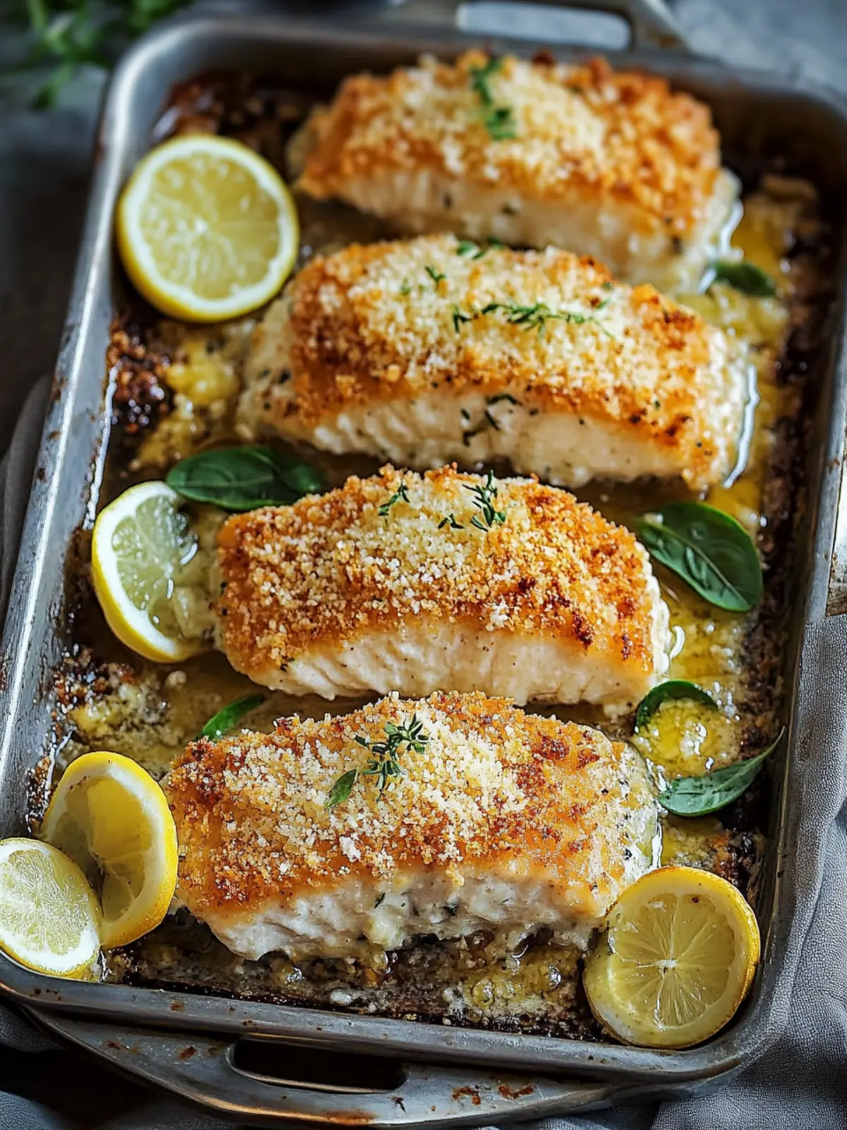 Krosse im Ofen gebackene Parmesan-Krustenlachsfilets in 25 Min 2 Krosse im Ofen gebackene Parmesan-Krustenlachsfilets