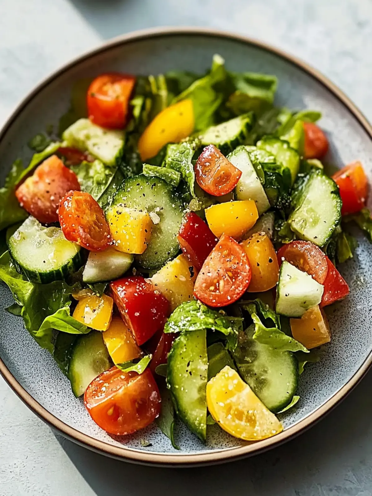 Gemischter Salat einfach: Frisch, bunt und schnell zubereitet 2 Gemischter Salat einfach