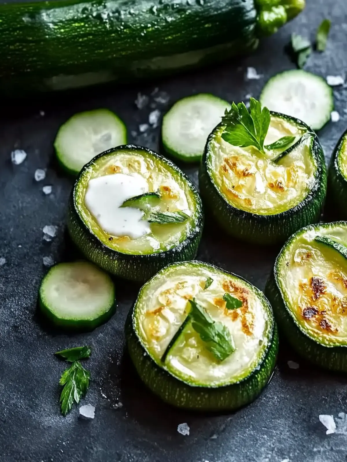 Einfache Zucchini-Knoblauch-Häppchen: Knuspriger Snack Genuss 5 Einfache Zucchini-Knoblauch-Häppchen