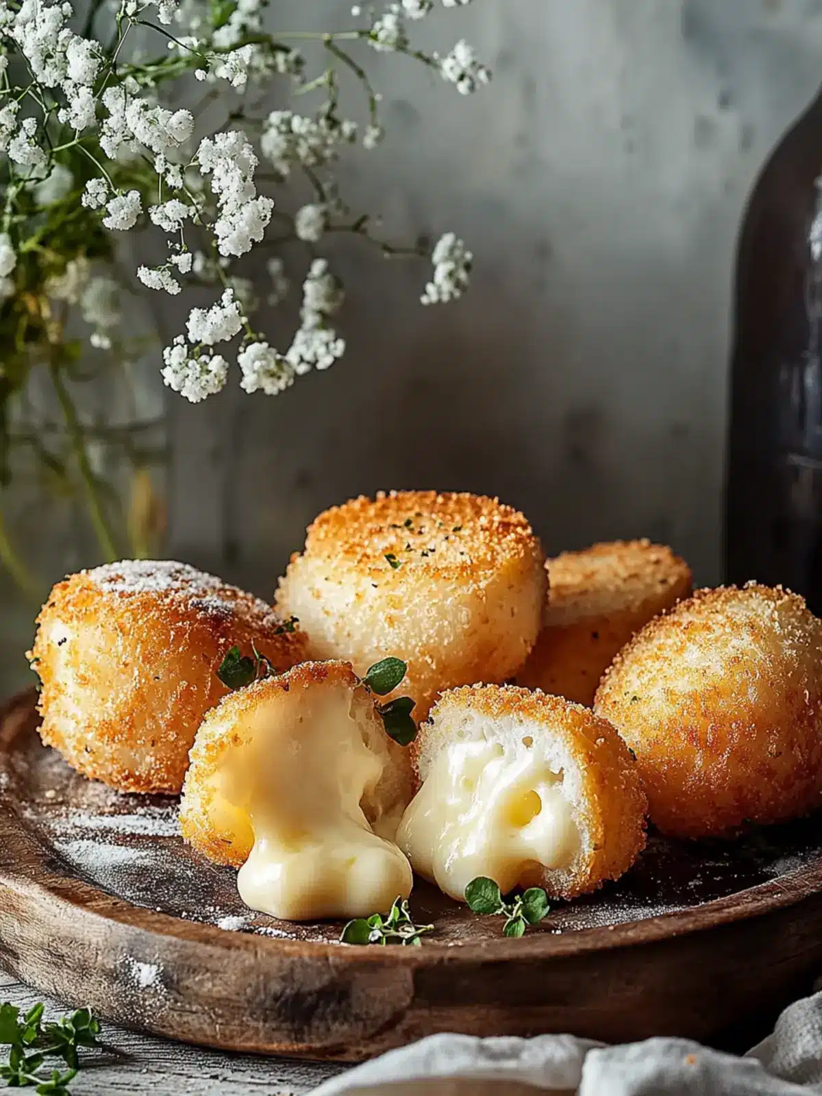 Käse-Kartoffelpüree-Bällchen: Der luftige Snack für Genießer 4 Käse-Kartoffelpüree-Bällchen
