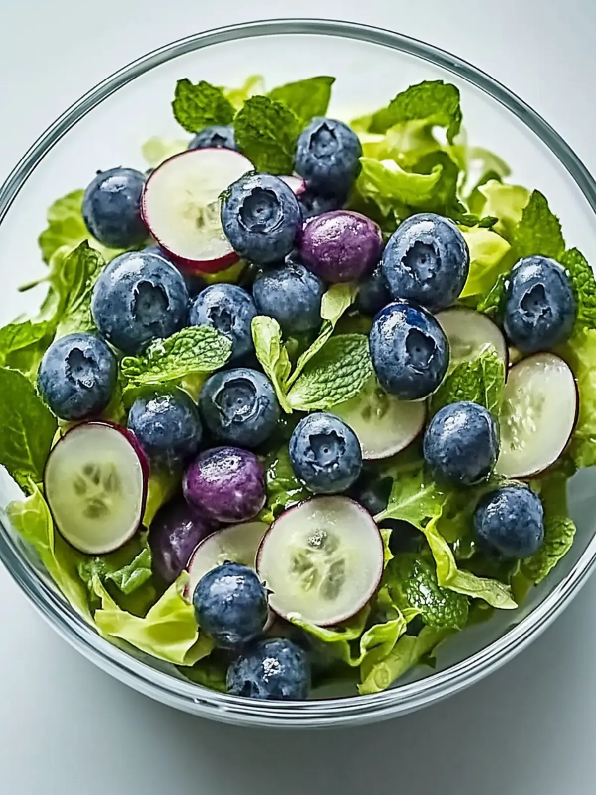 Frischer Gurken-Blaubeer-Salat: Leicht, frisch und köstlich 2 Frischer Gurken-Blaubeer-Salat