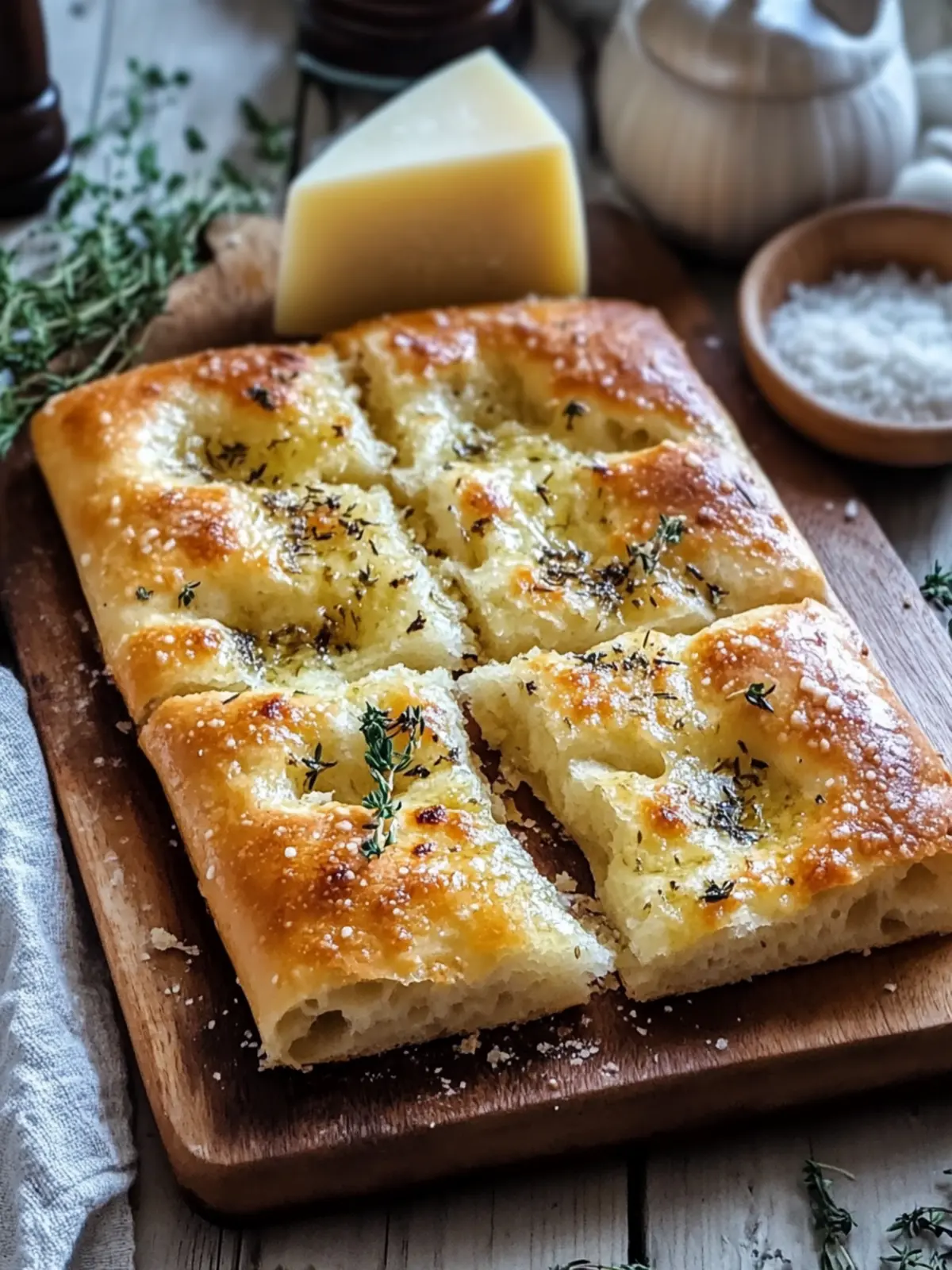 Knoblauch Parmesan Focaccia Brot – Schnell und Verführerisch! 3 Knoblauch Parmesan Focaccia Brot