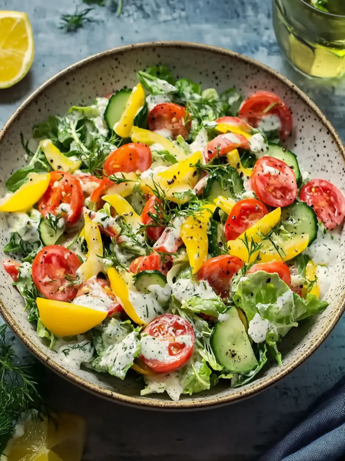 Über Nacht Salat mit cremigem Dressing – Frisch und Einfach Genießen 4 Über Nacht Salat mit cremigem Dressing