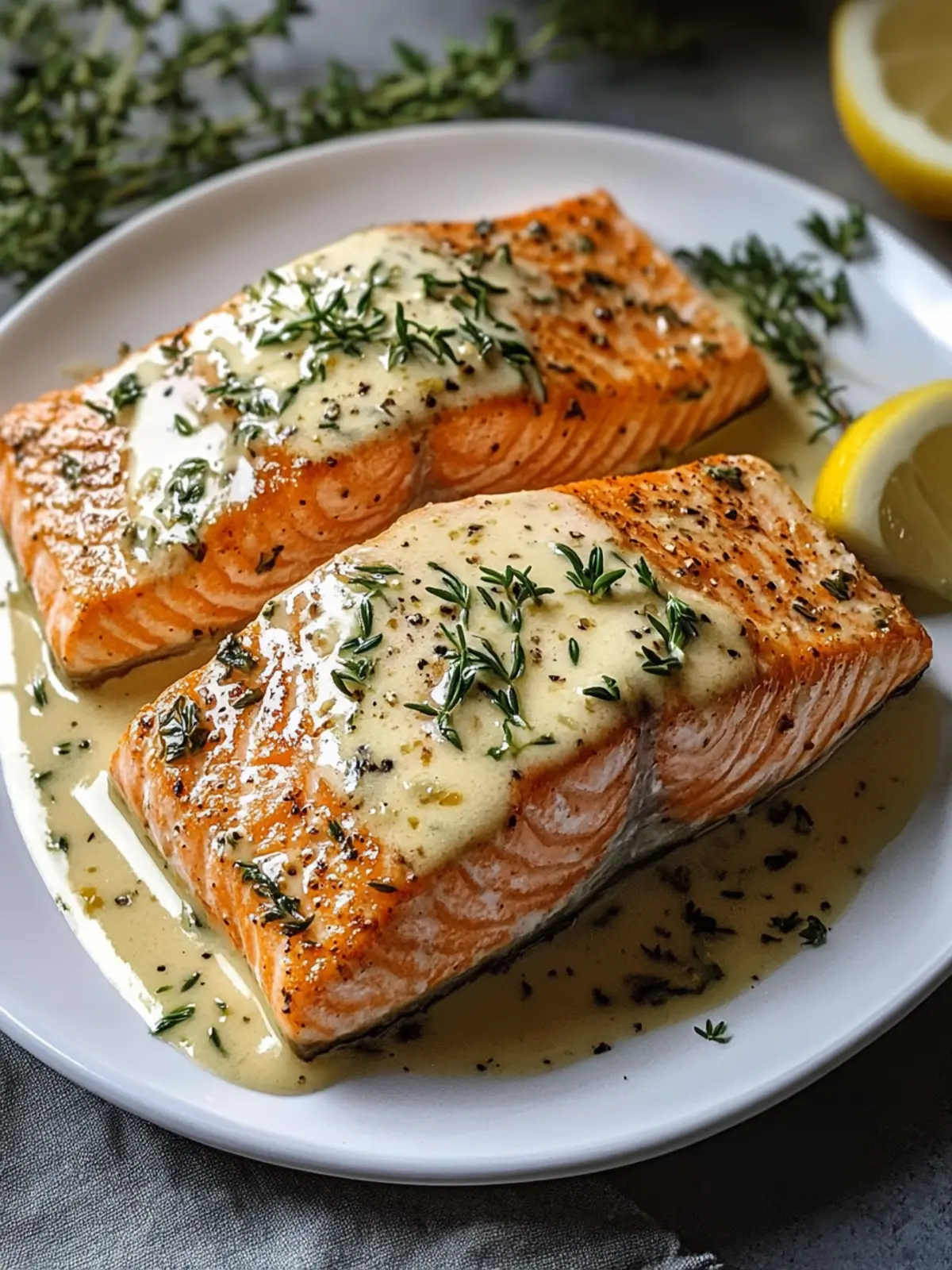 Cremiges Lachsfilet aus dem Ofen – Einfach & Genussvoll 4 Creamy salmon fillet from the oven