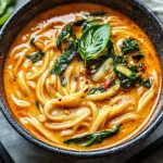 Cremige thailändische rote Curry Udon-Nudeln für schnellen Genuss 42 Cremige thailändische rote Curry Udon-Nudeln