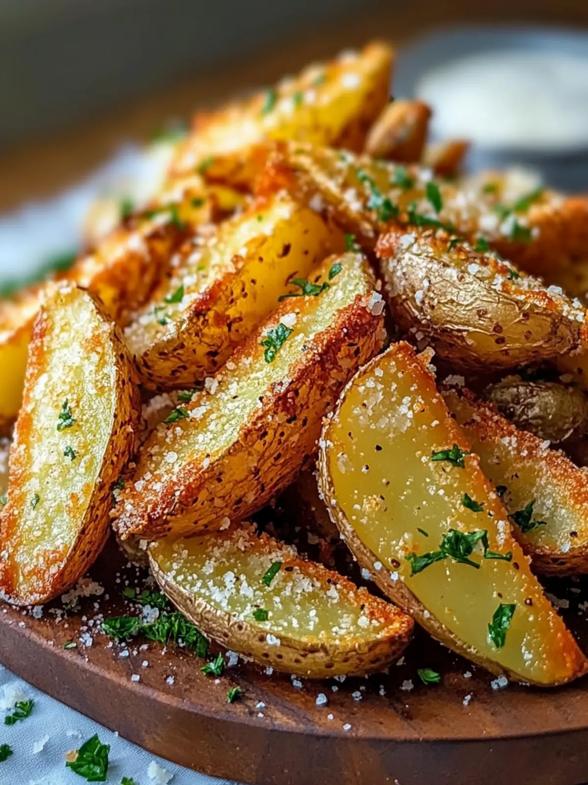 Knusprige Knoblauch Parmesan Kartoffelspalten für Jeden Tag 2 Crispy Garlic Parmesan Potato Wedges
