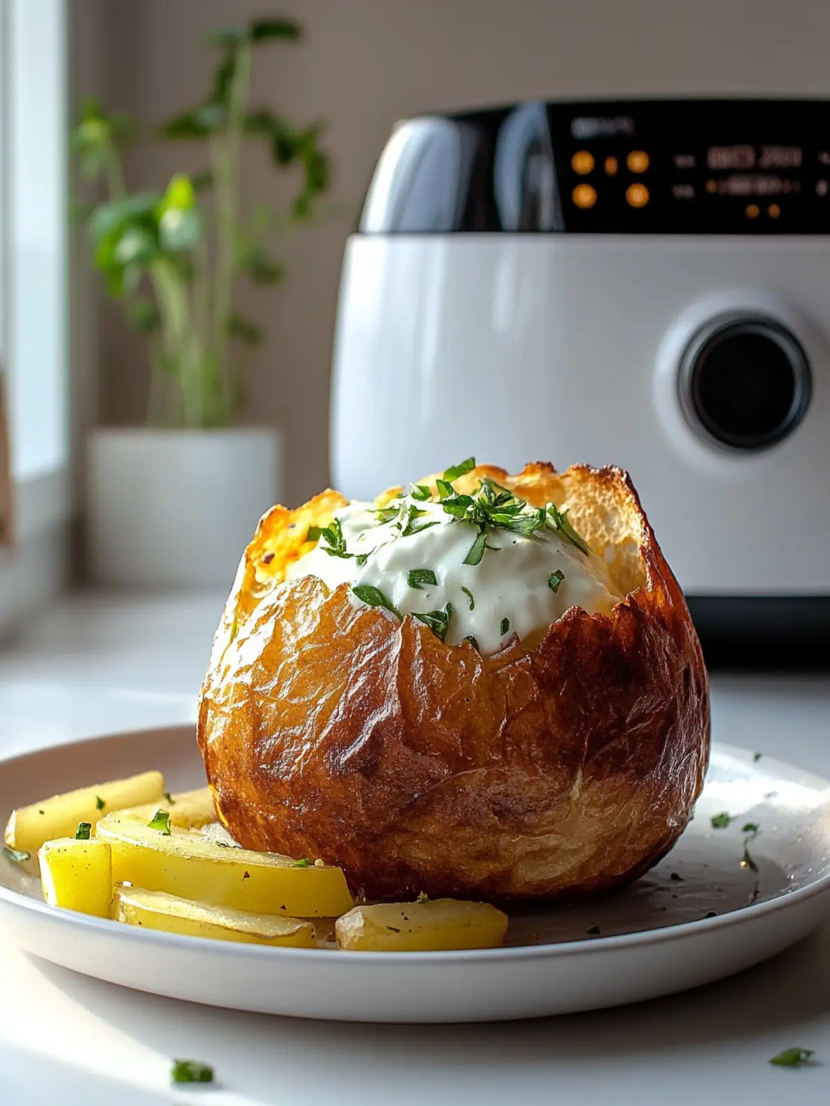 Crispy Perfekte Airfryer Ofenkartoffel: Einfach und Lecker 2 Perfekte Airfryer Ofenkartoffel