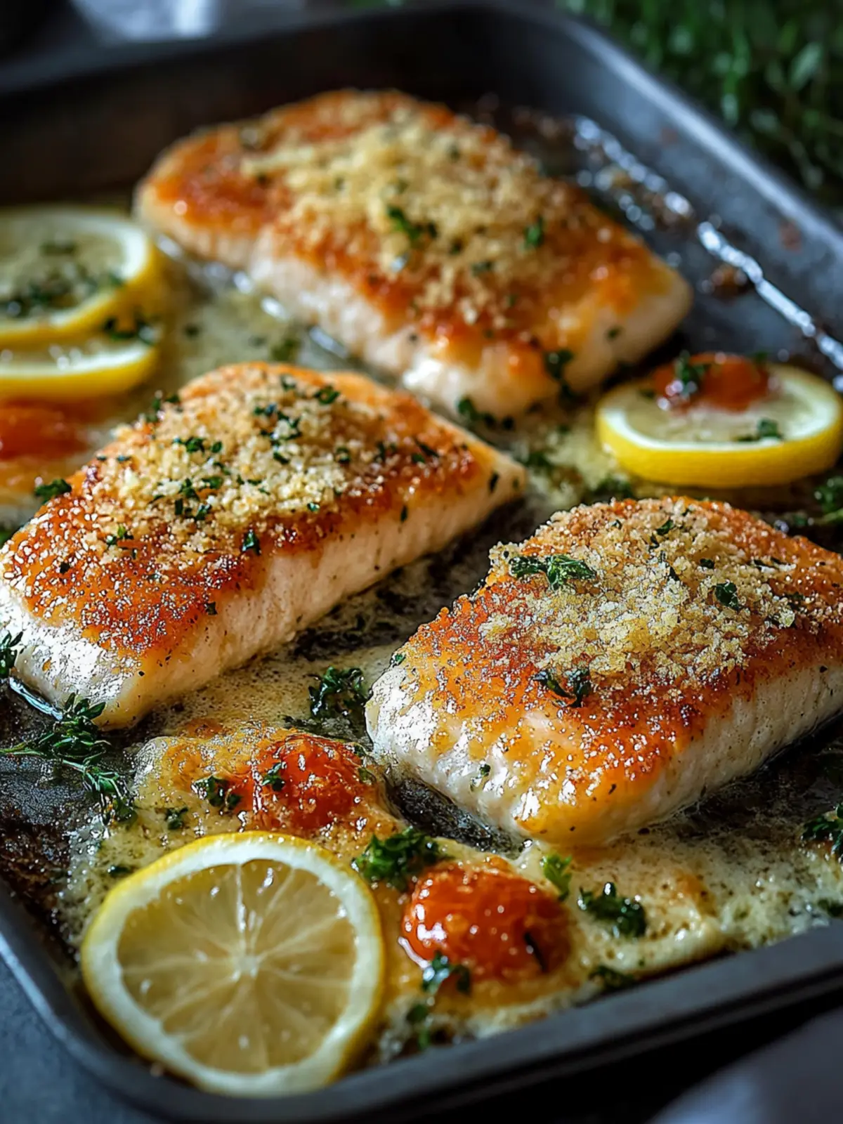 Krosse im Ofen gebackene Parmesan-Krustenlachsfilets in 25 Min 4 Krosse im Ofen gebackene Parmesan-Krustenlachsfilets