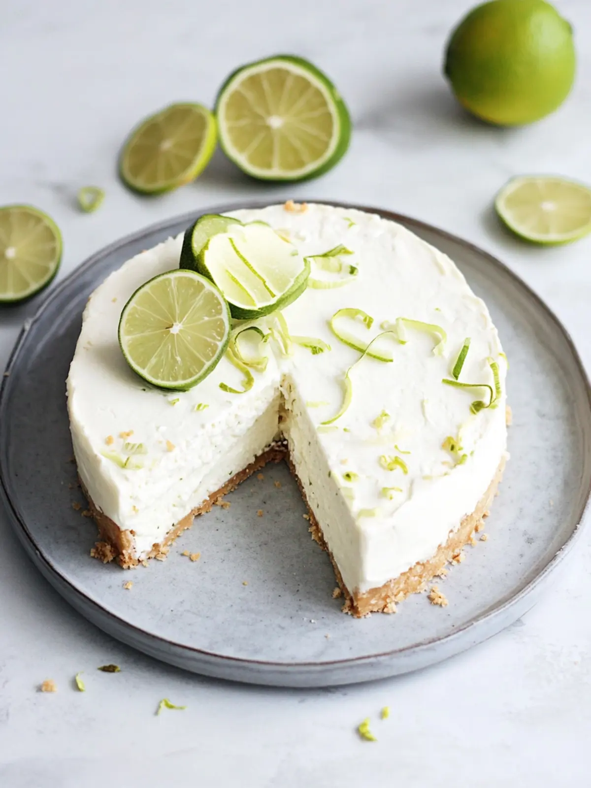 Limetten- und Ingwer-Käsekuchen: Einfaches No-Bake Vergnügen 3 Limetten- und Ingwer-Käsekuchen