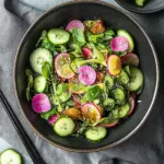 Erfrischender asiatischer Gurkensalat mit eingelegten Zwiebeln 9 Asiatischer Gurkensalat