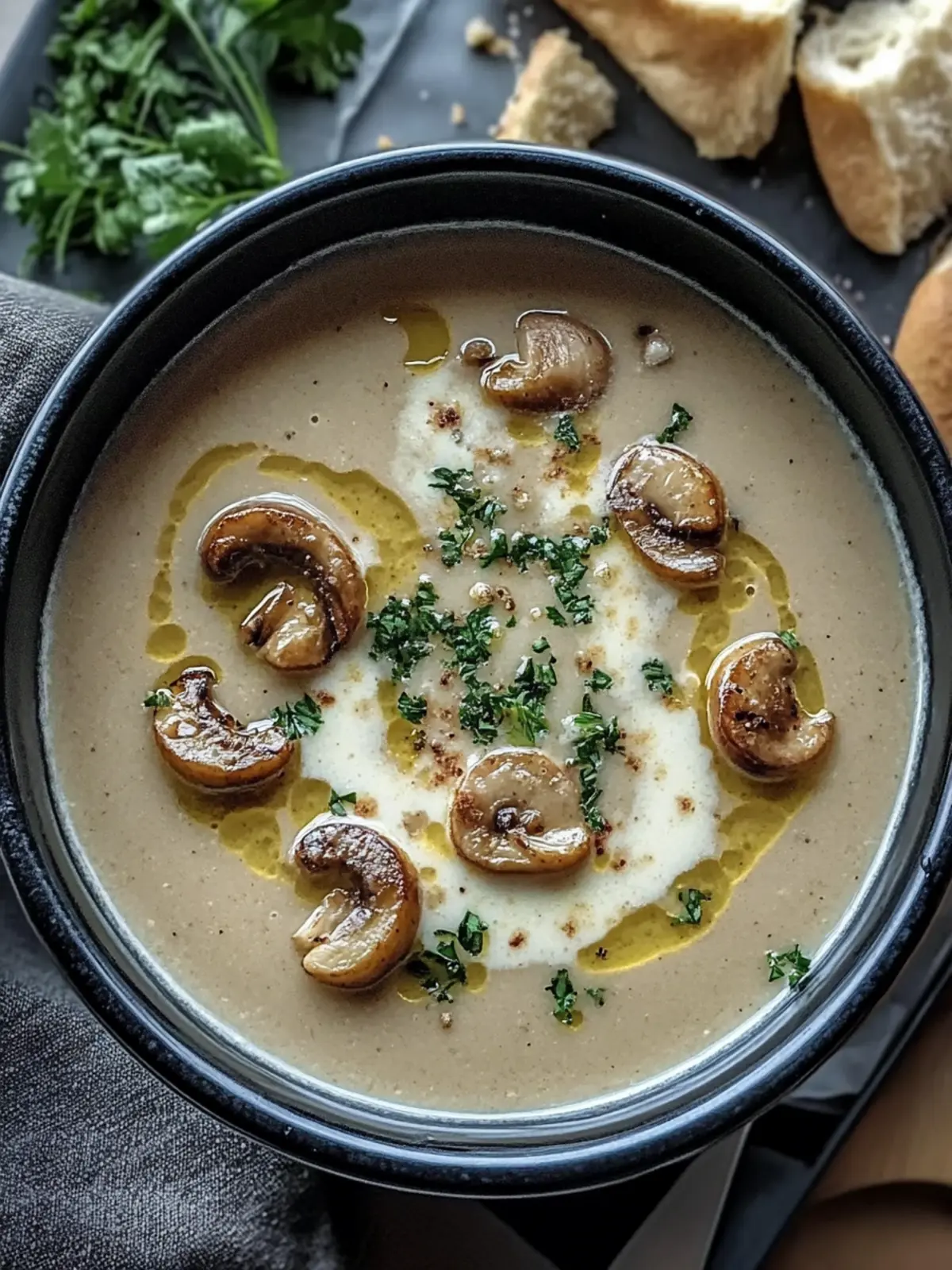 Cremige Pilzsuppe für die Seele: Einfach und Lecker! 2 Cremige Pilzsuppe